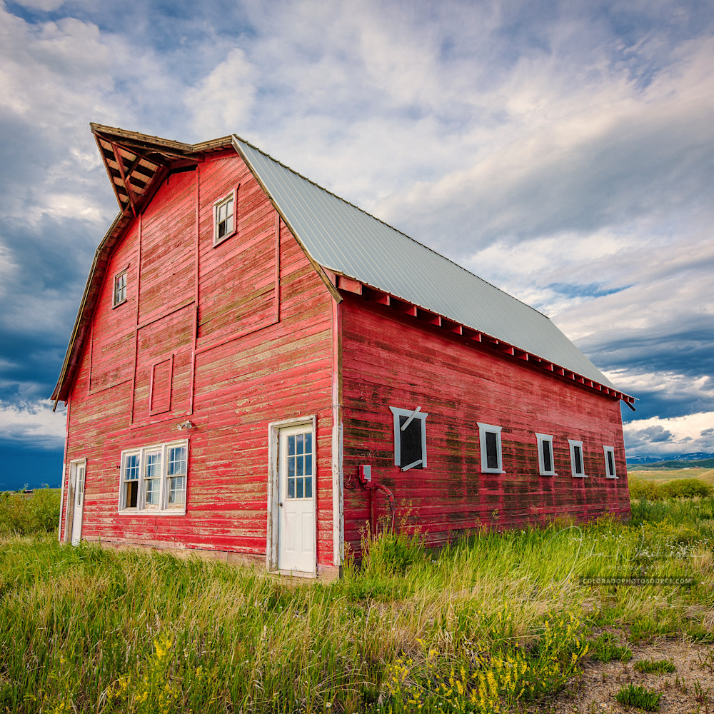 Photo of Rustic Weathered Red Colorado Barn in Granby CO