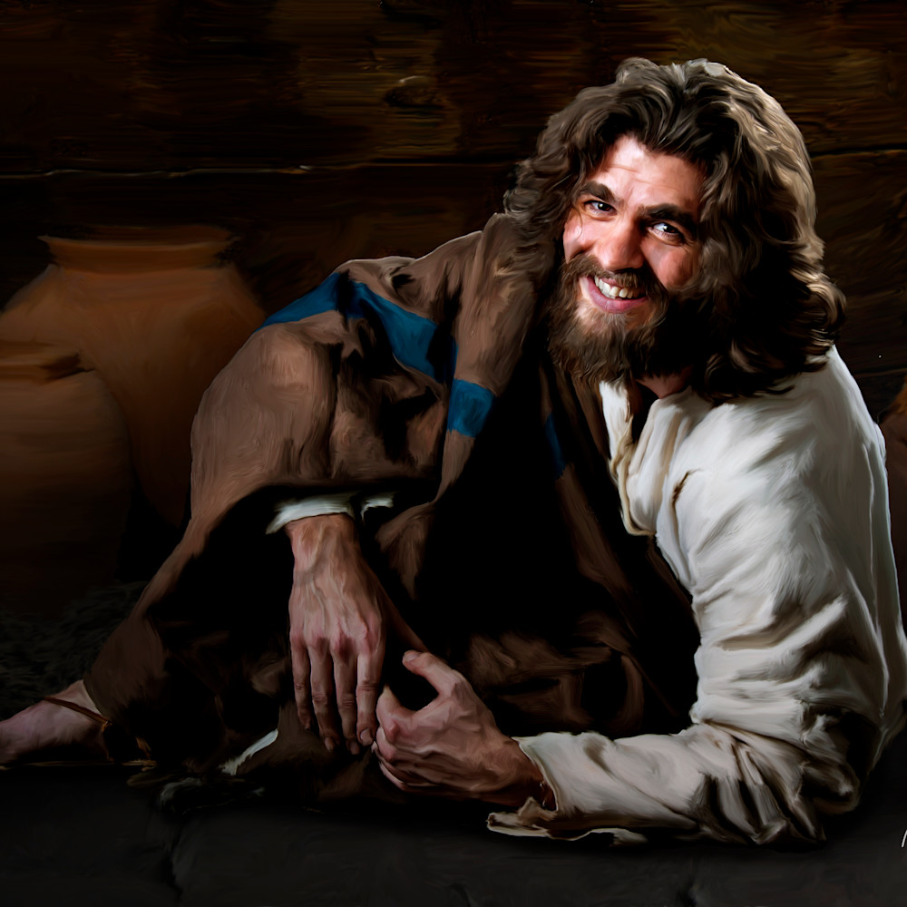 Jesus smiling reclined qszajt