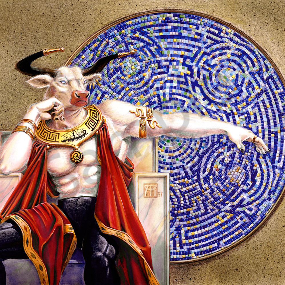 Minotaur with mosaic oj9oem