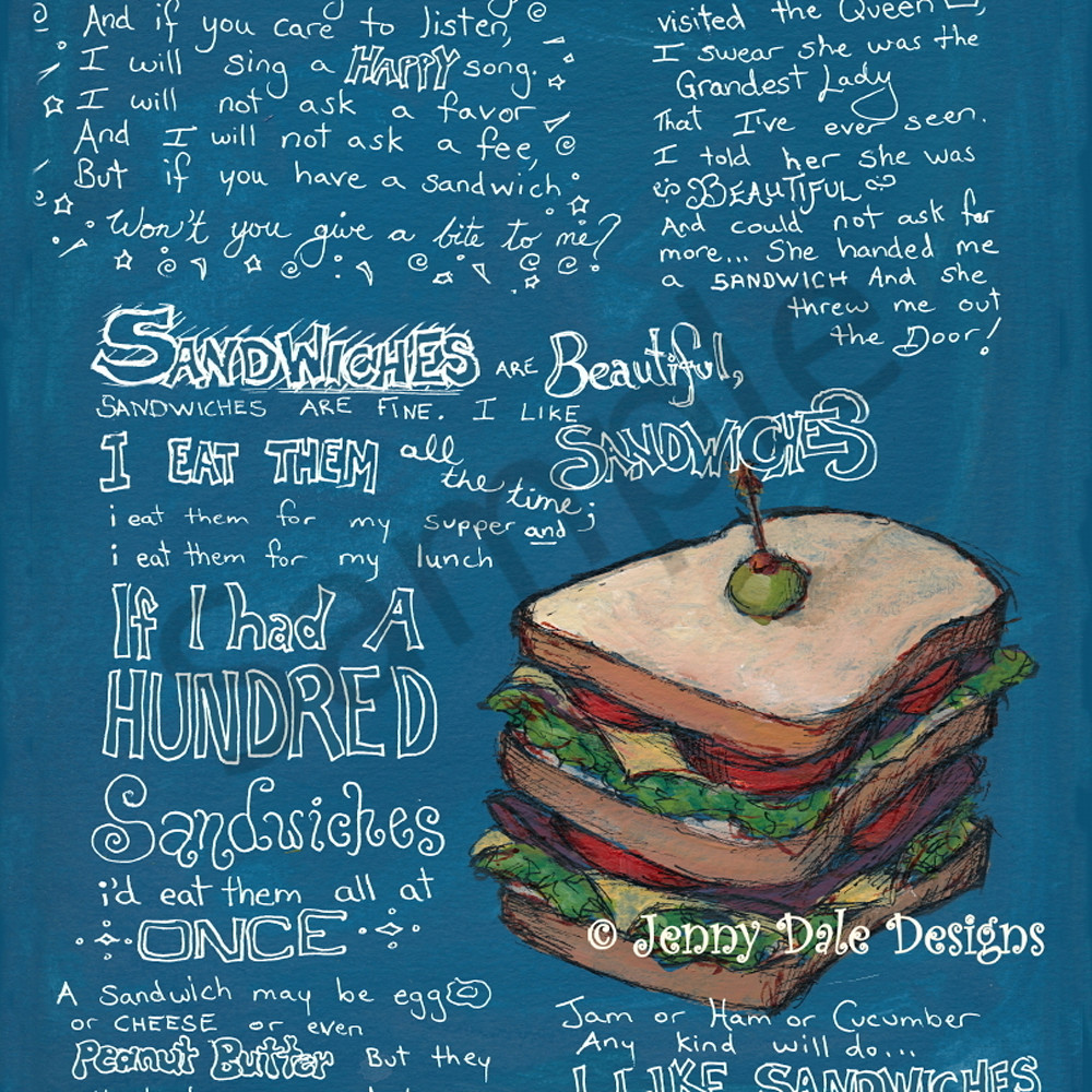 The Sandwich Song Art Jenny Dale Designs