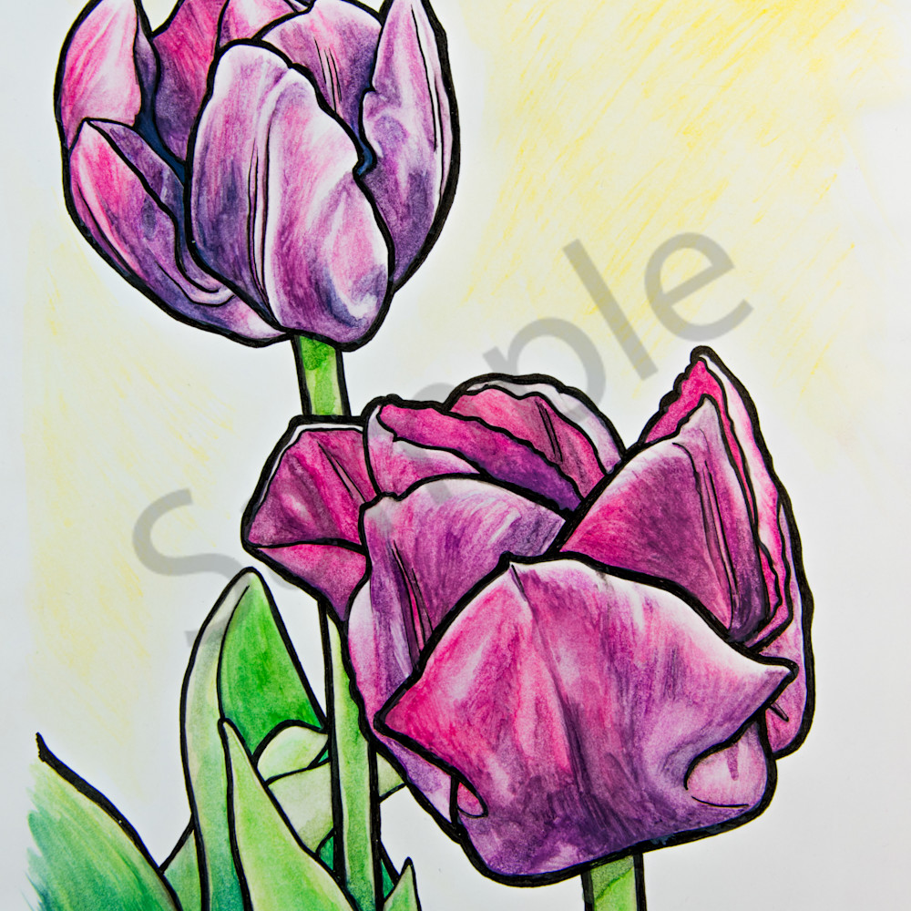 Art nouveau purple tulips 1816 n5pgf7