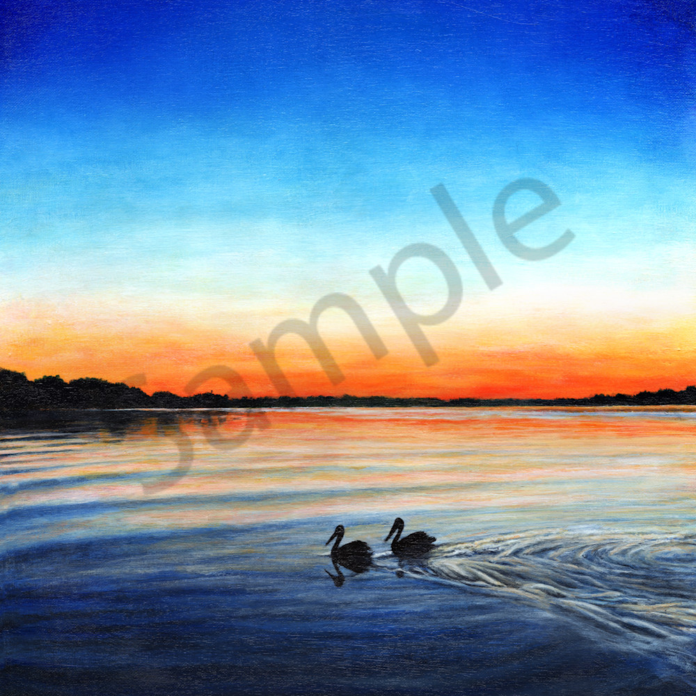 Pelican sunset print bhyhya