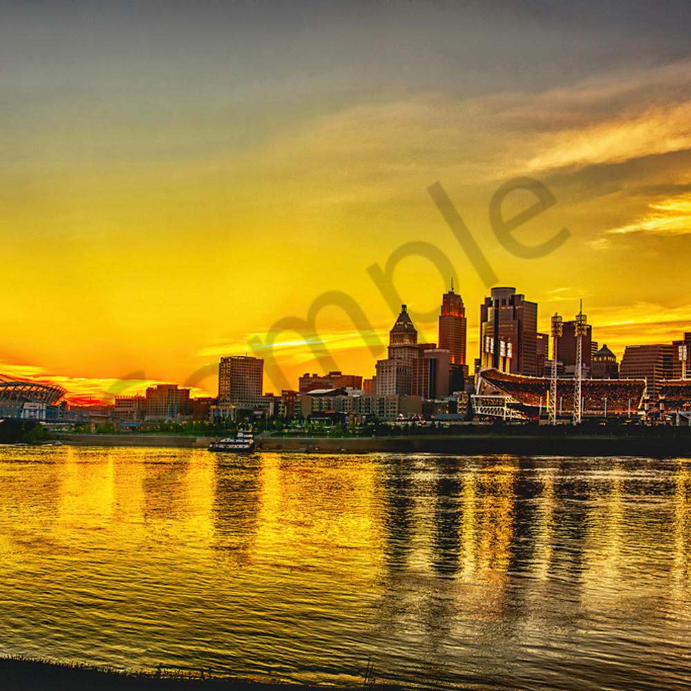 Cincinnati sunset on the ohio cehrpb