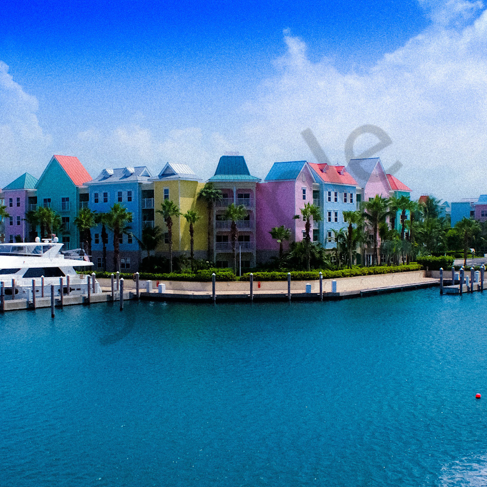 Colorful houses with boat straight  no white edge ramona edit 54 t2ocwf