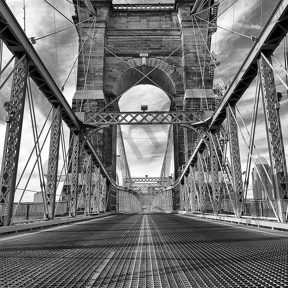 Roebling bridge black white yed2kn