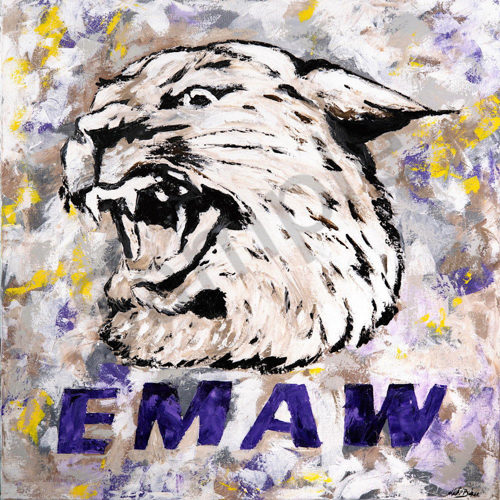 Willie the wildcat kansas state university wabash collection head emaw logo jtomt8