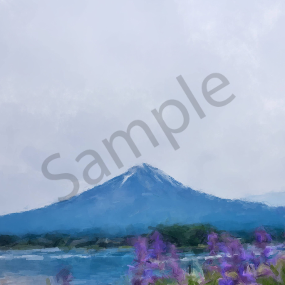 Mount fuji and purple flowers gna sp5tod