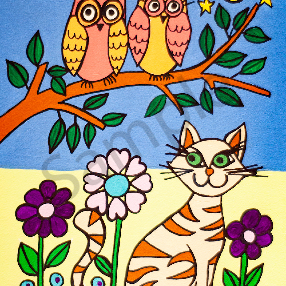 Cat and owls dvajxj