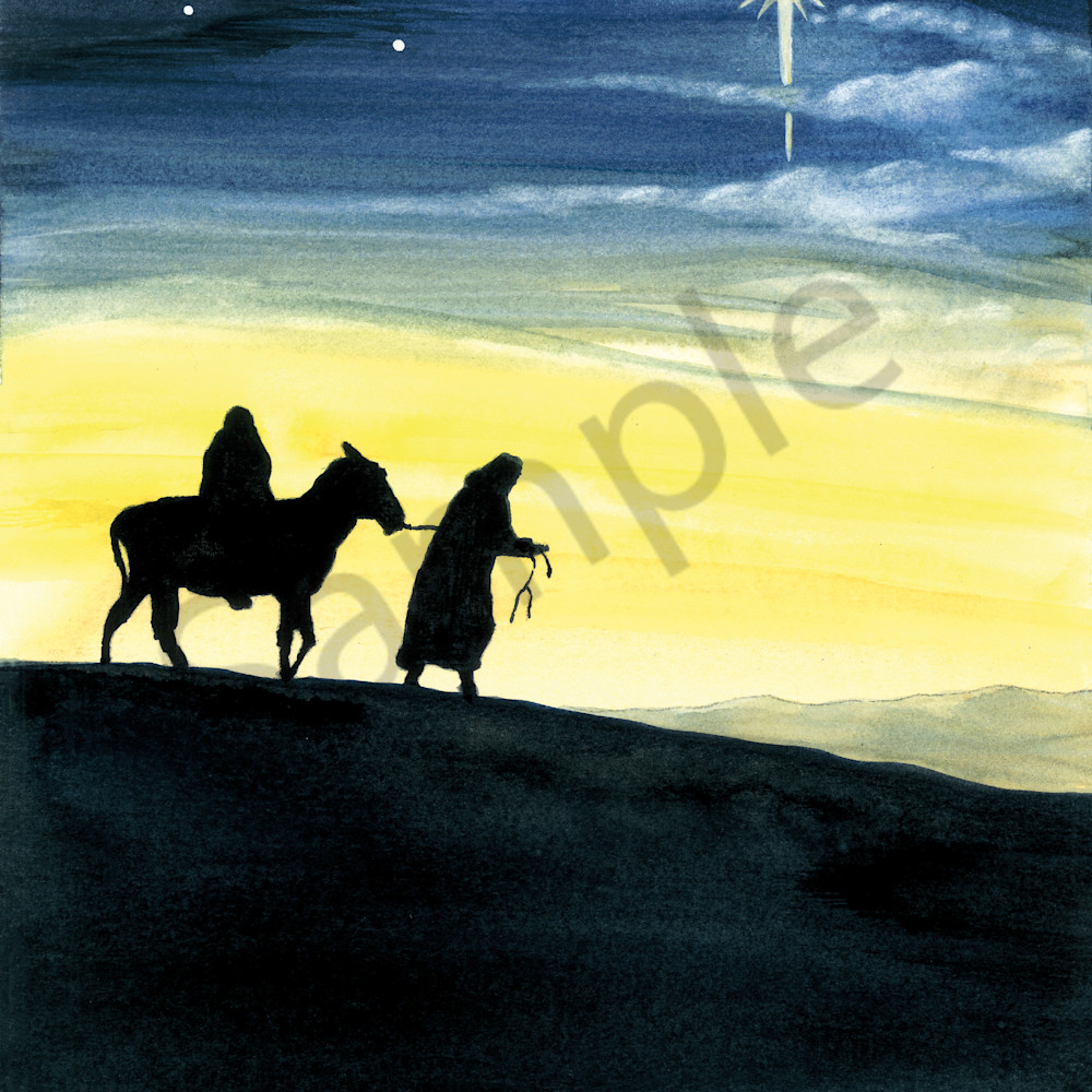 Joseph and mary travel to bethlehem   christmas card 2020 rgb shadows cly9jc