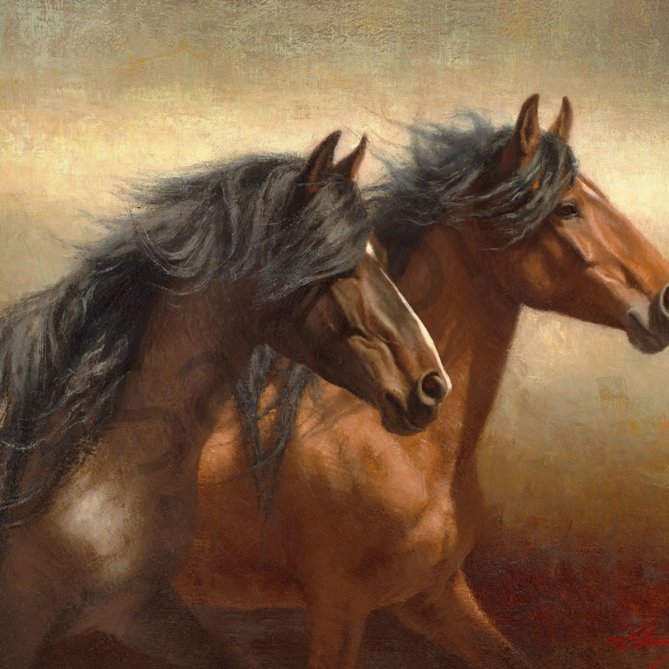 Horse Painting Southwest Art Gallery Tucson Untamed