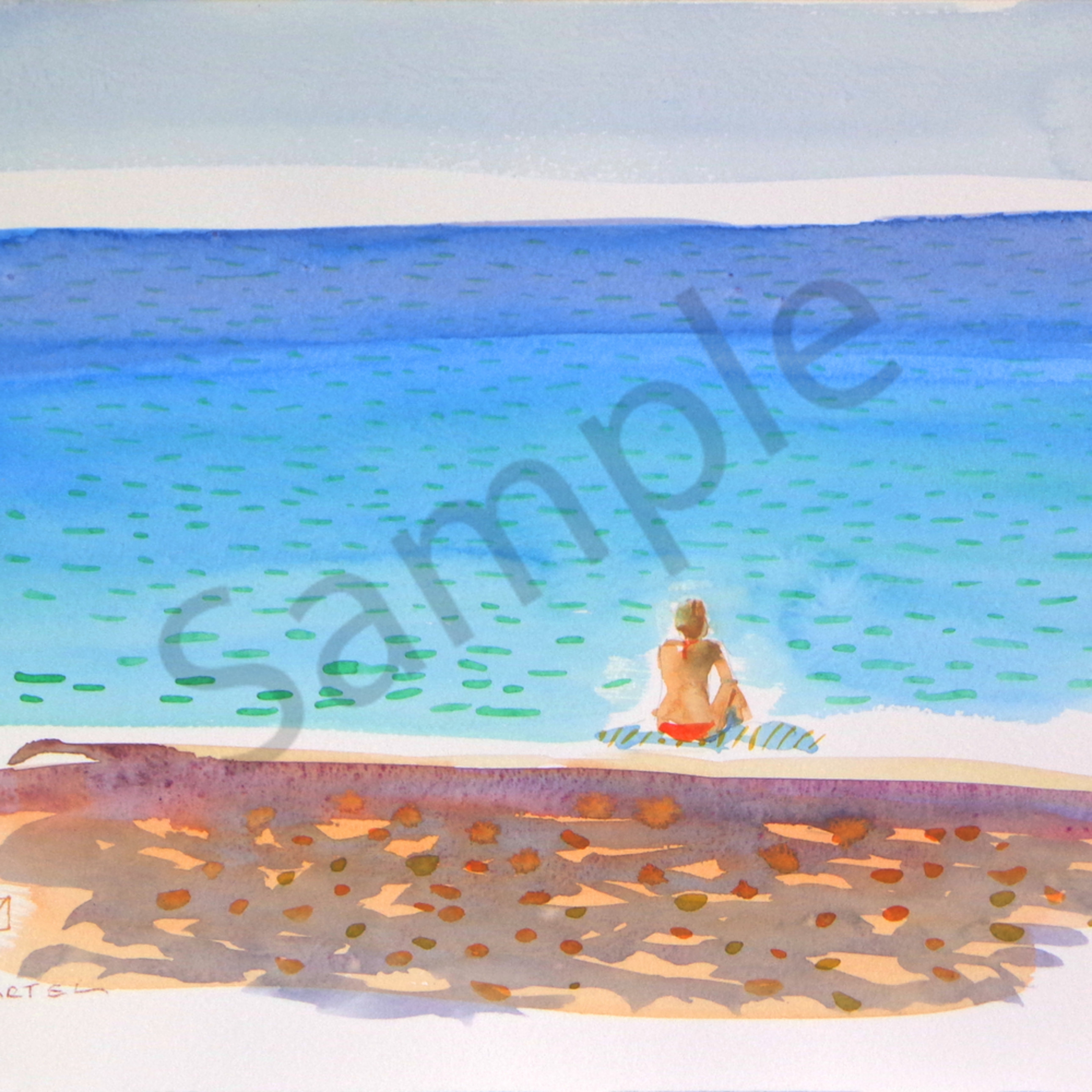 Hawaii Watercolor Art Beach By Mark Martel