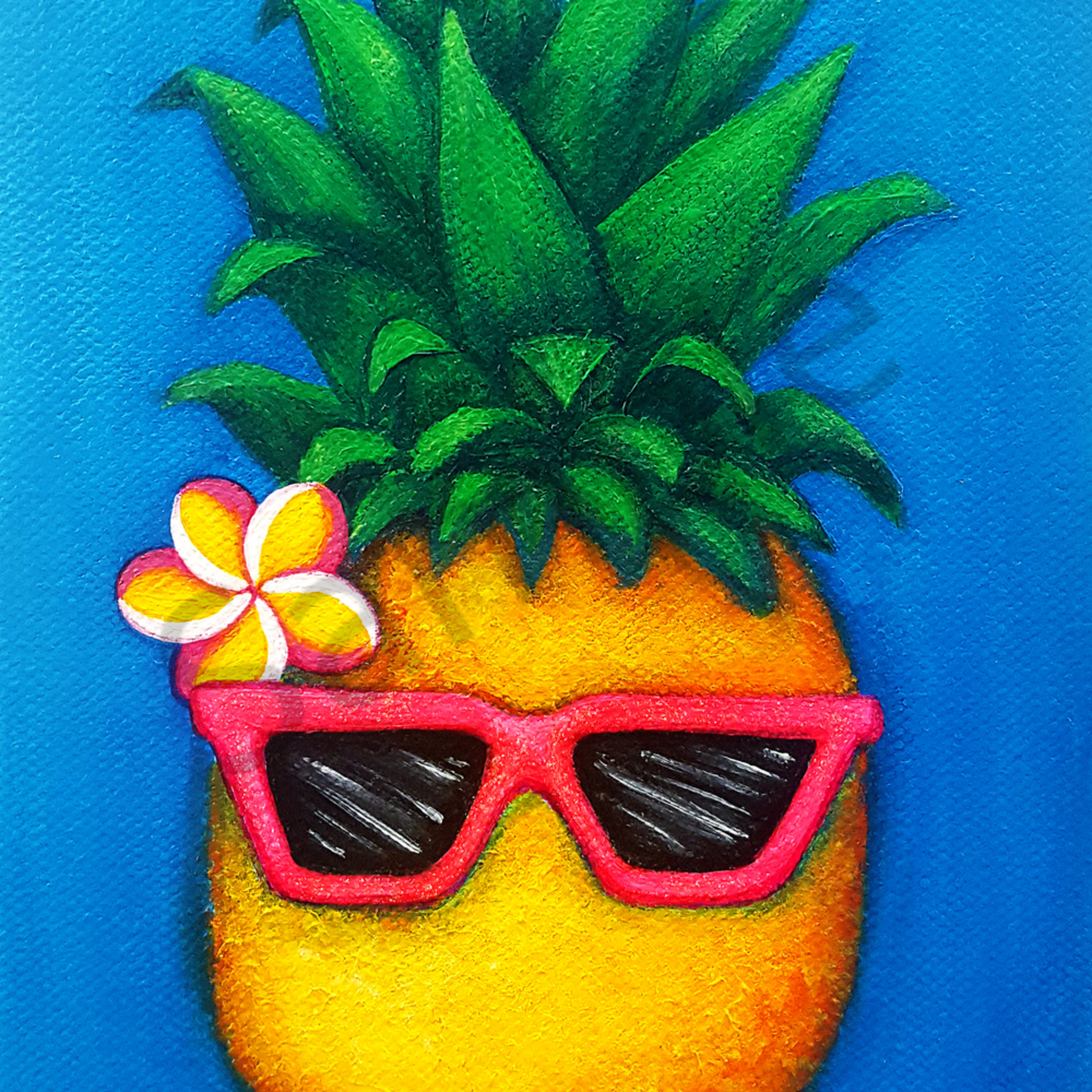 Hawaii Art Miss Aloha Pineapple By Stephanie Boinay
