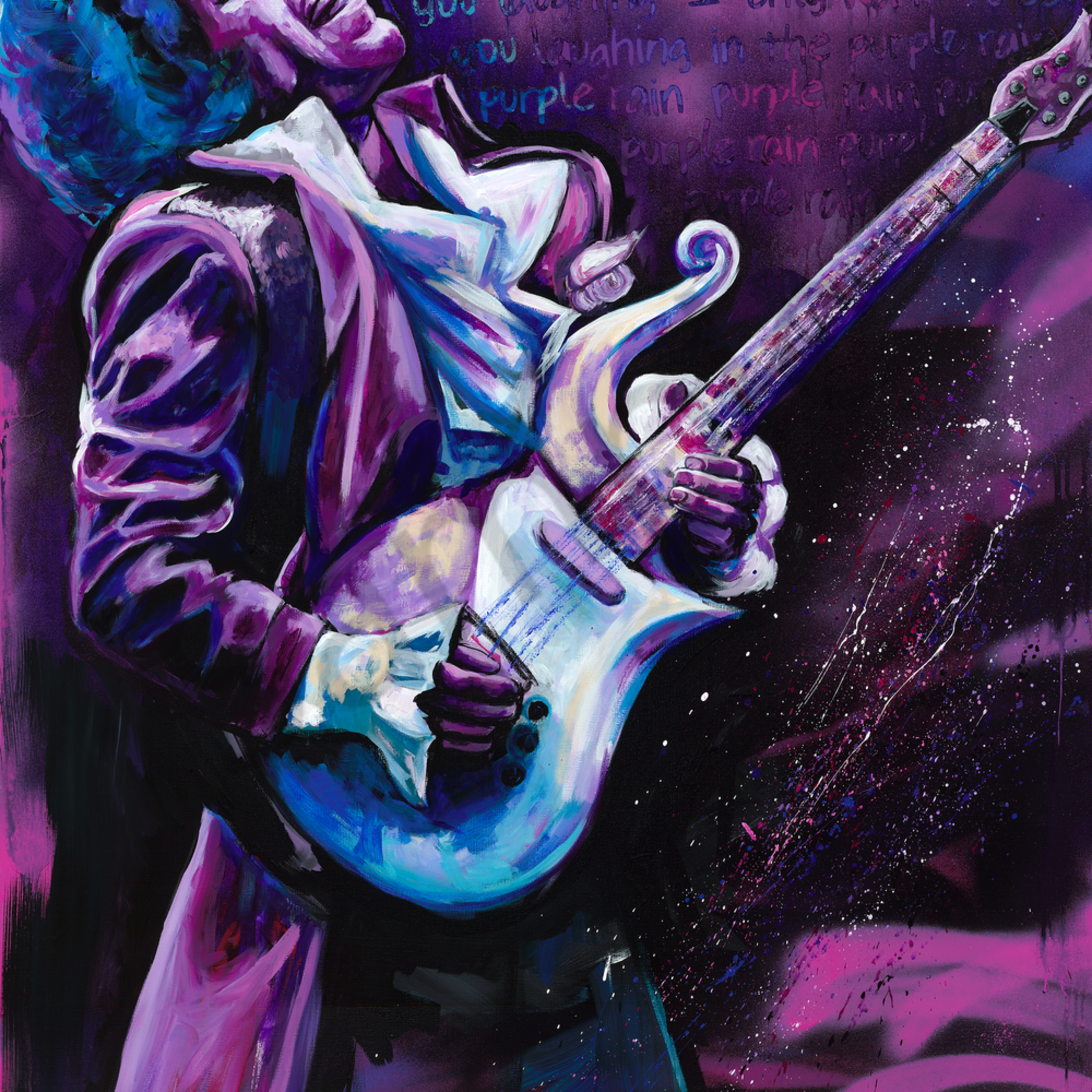 Prince Purple Rain Painting
