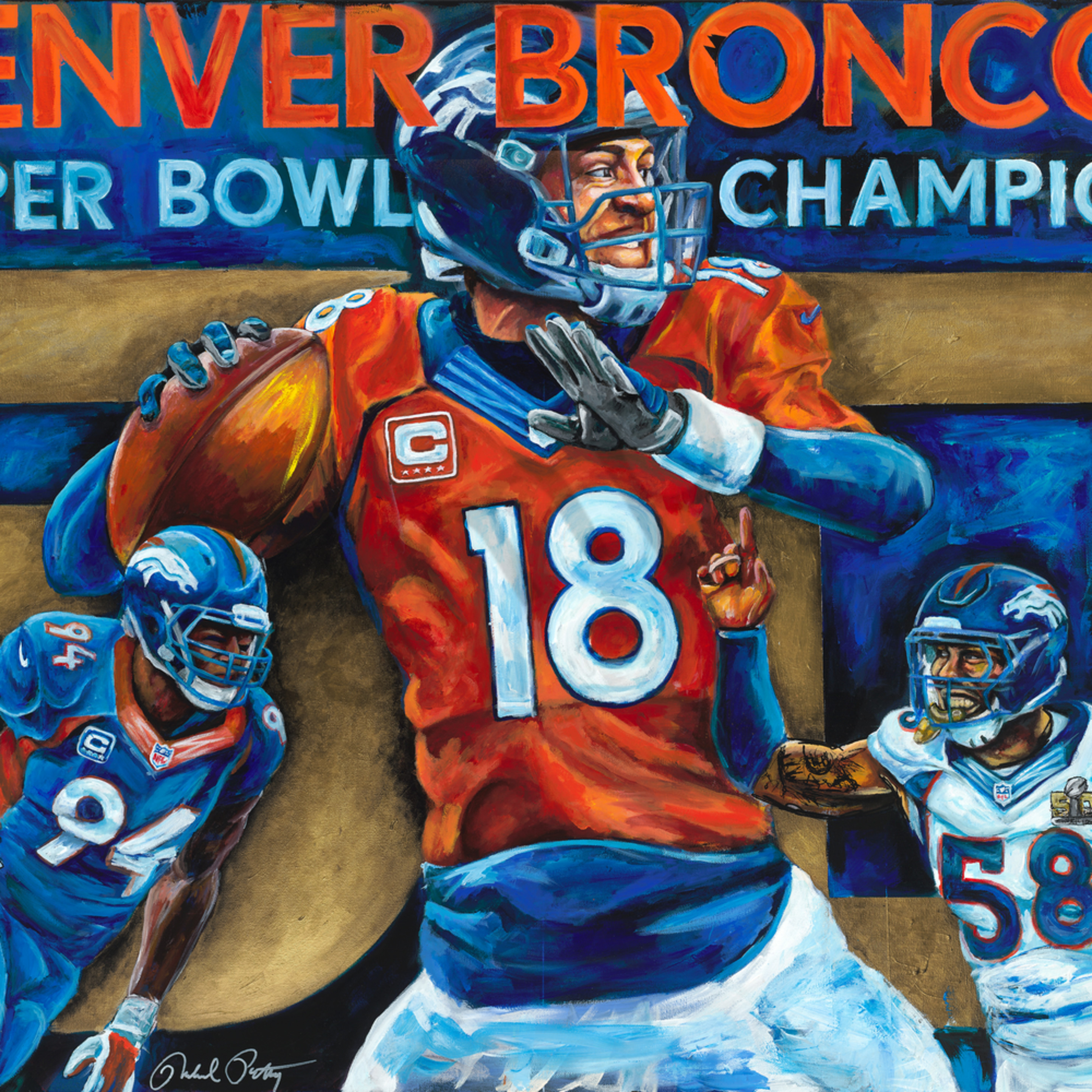 Denver Broncos Super Bowl Painting
