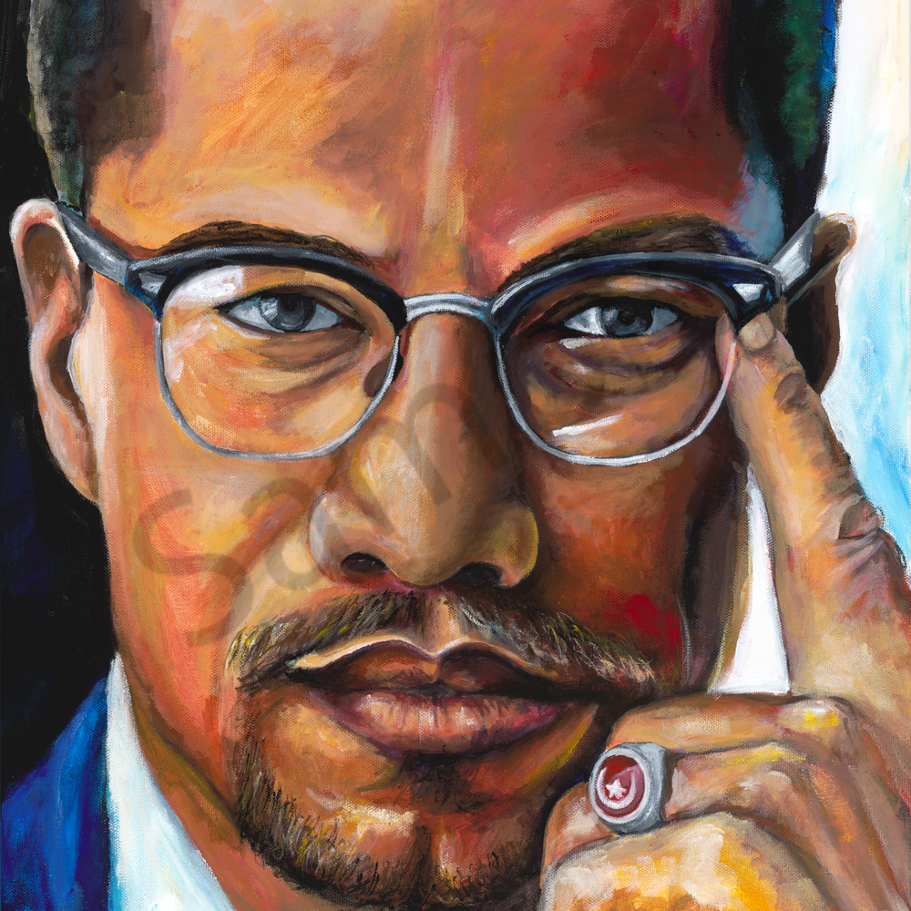 Malcolm X Painting