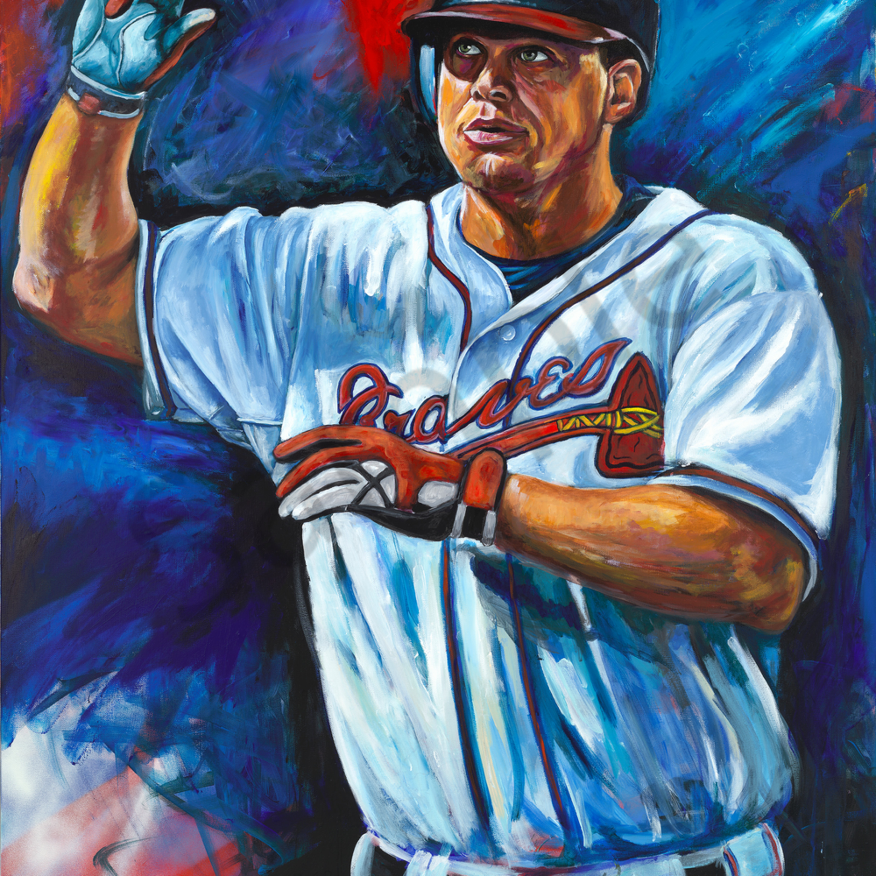 Atlanta Braves Chipper Jones Painting Choose your favorite chipper jones designs and purchase them as wall art, home decor, phone cases. atlanta braves chipper jones painting