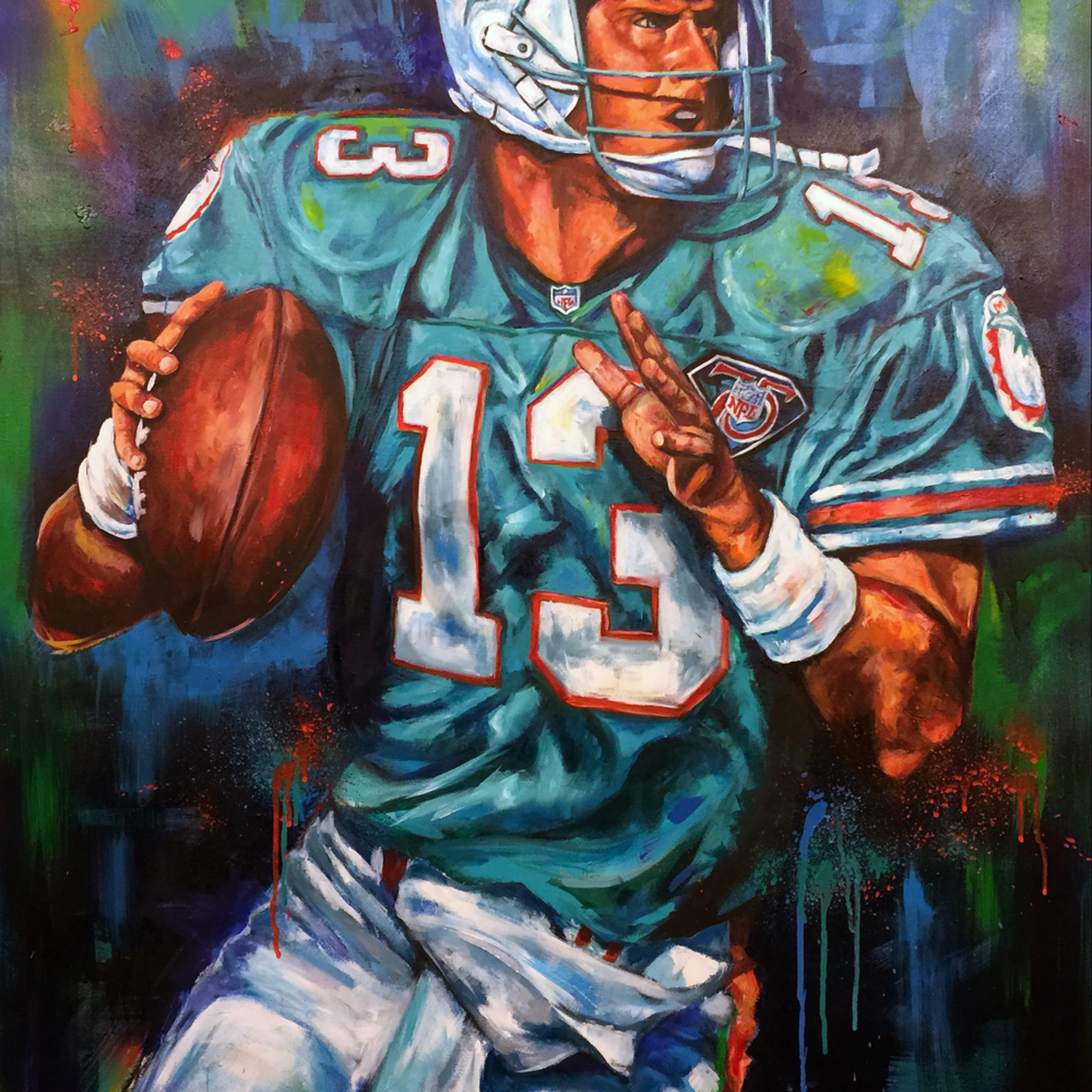 Miami Dolphins Dan Marino Painting