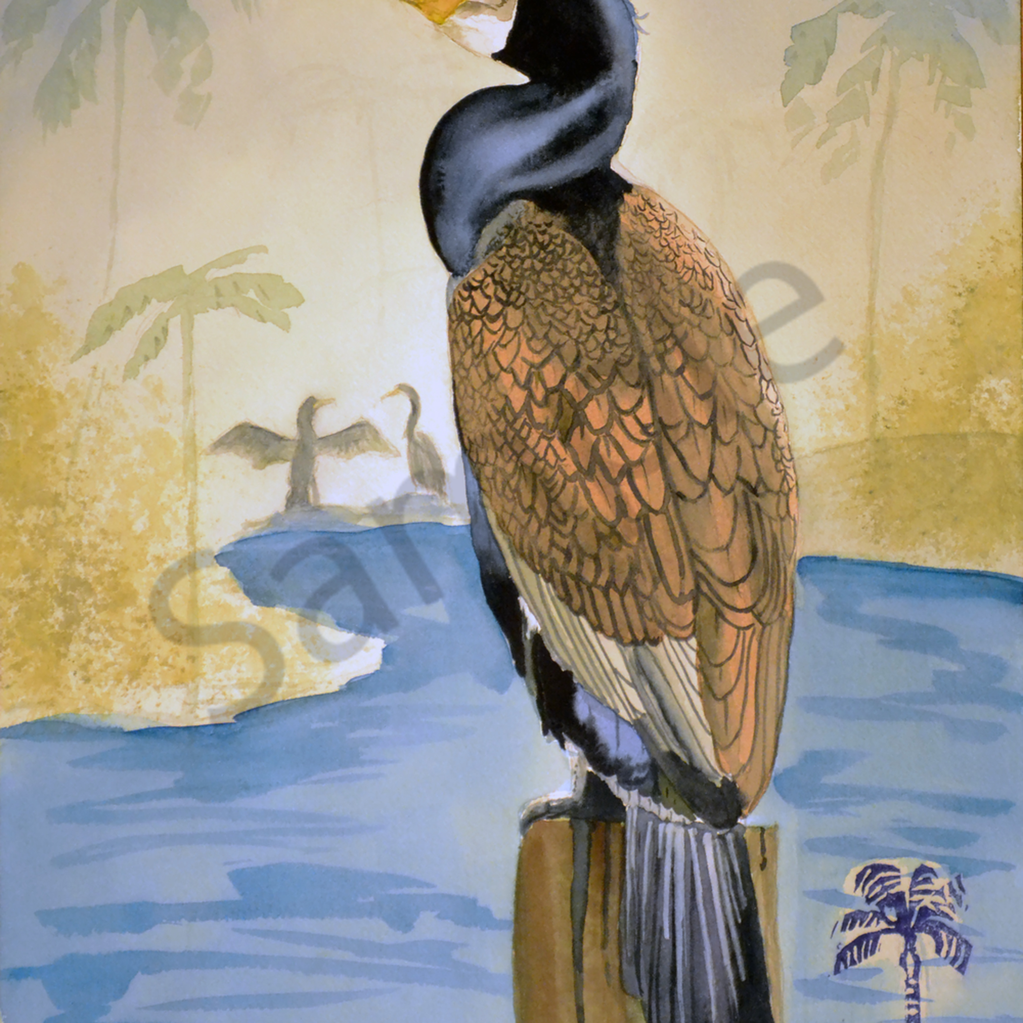 Cormorant Art watercolorsbyshah
