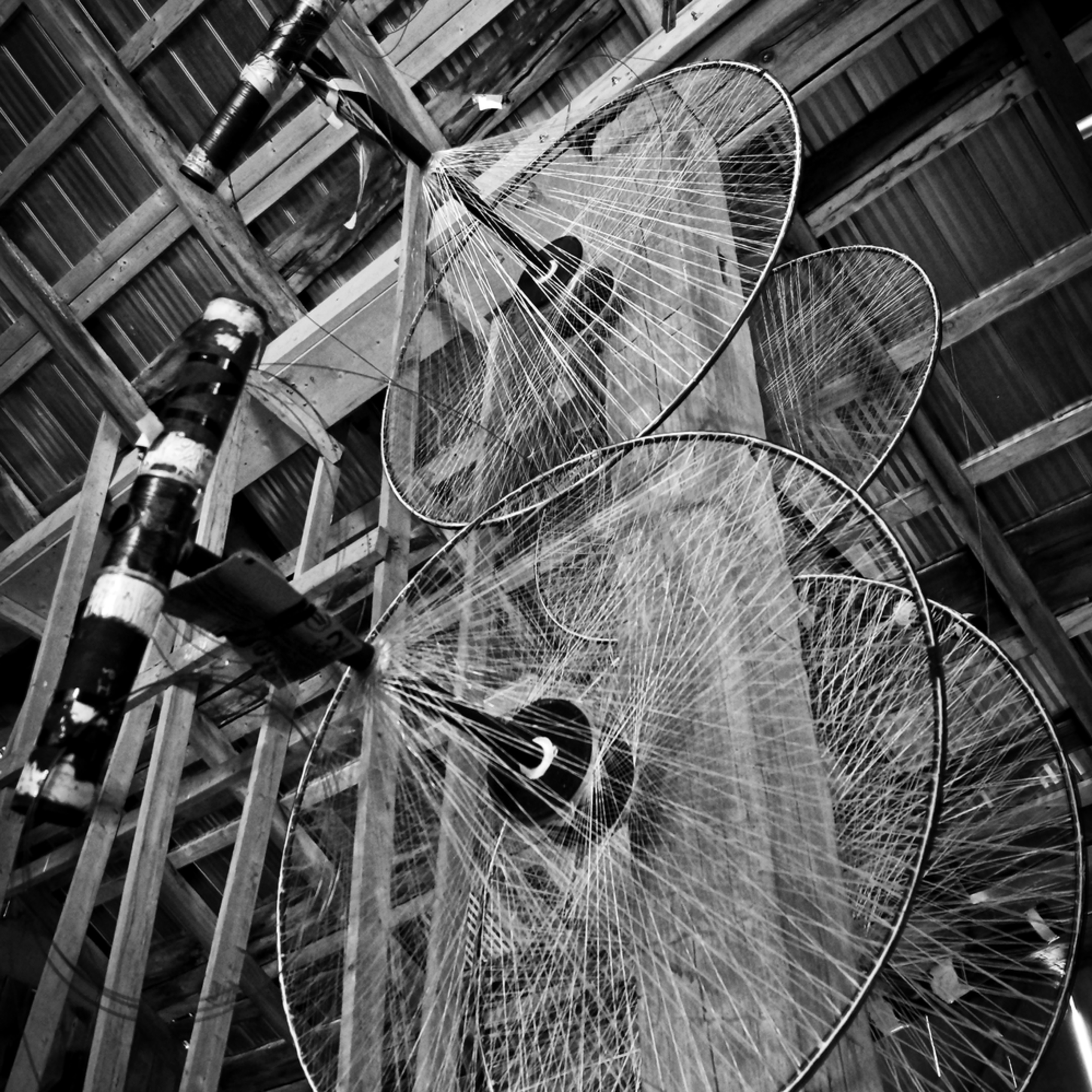 Abstract Black White Photograph Of Helicopter Parts For Sale As Fine