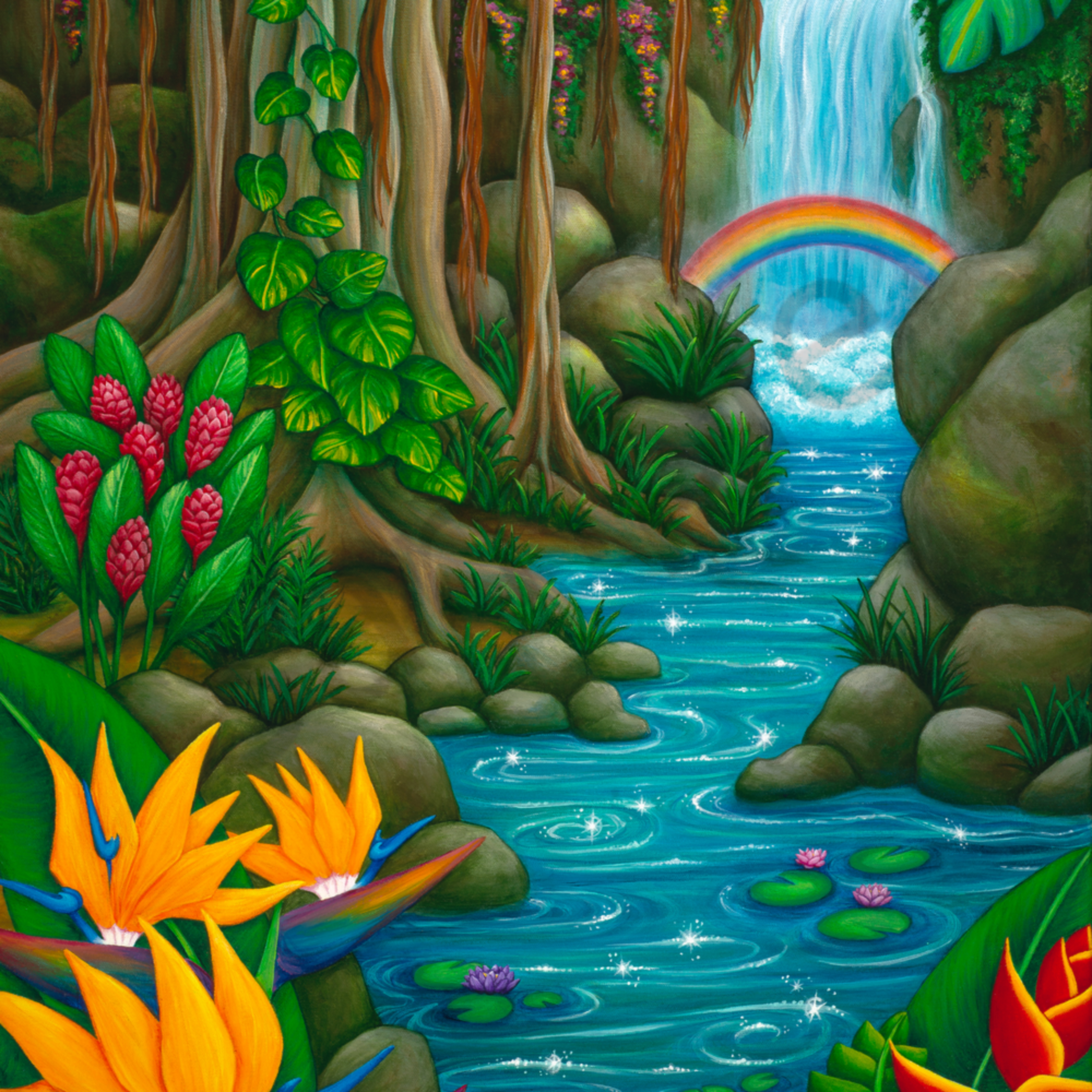 Hawaii Art Magic Jungle By Stephanie Boinay