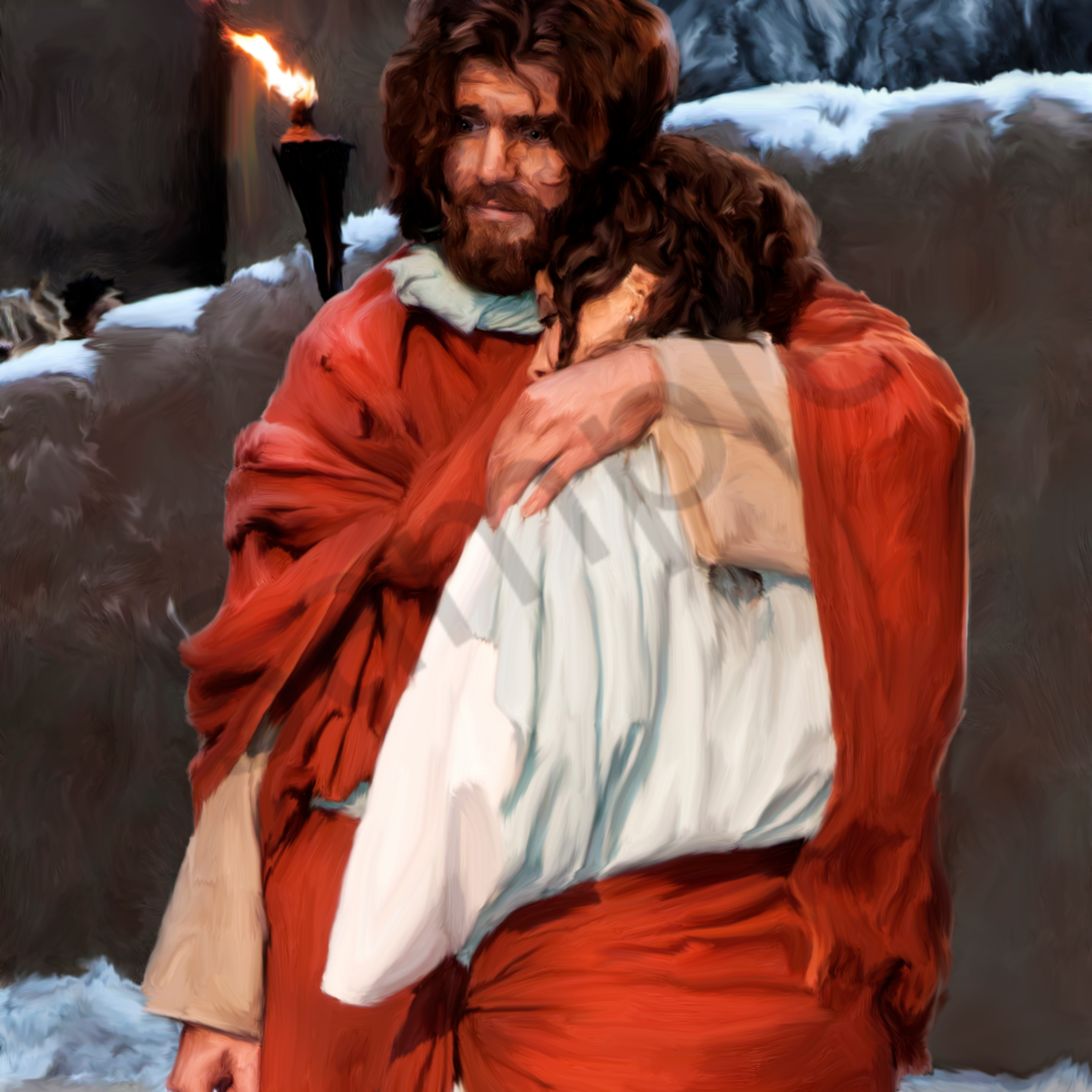 Own A Digital Art Painting Showing The Compassion Of Jesus Christ