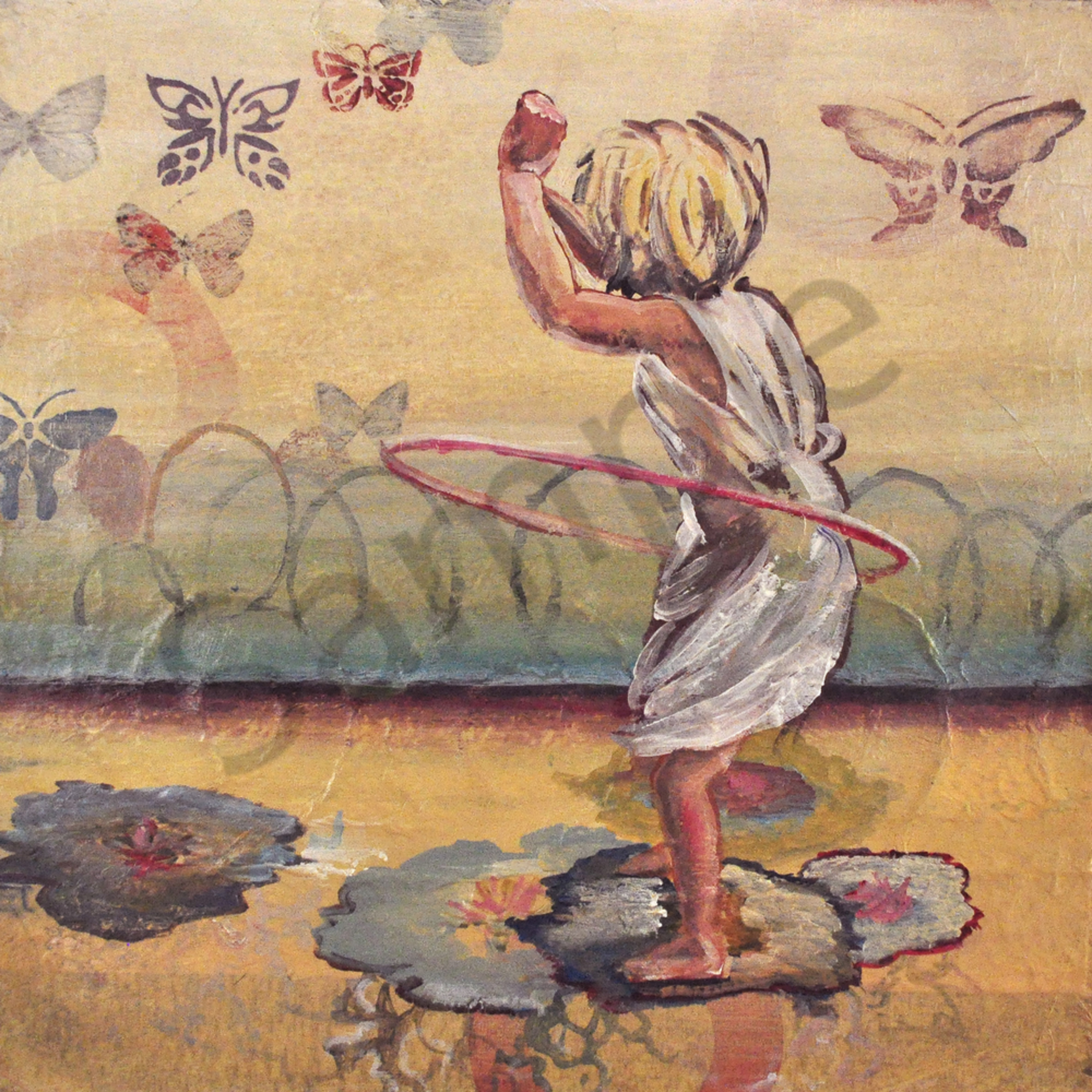 Hula Hoop Girl Art For Sale