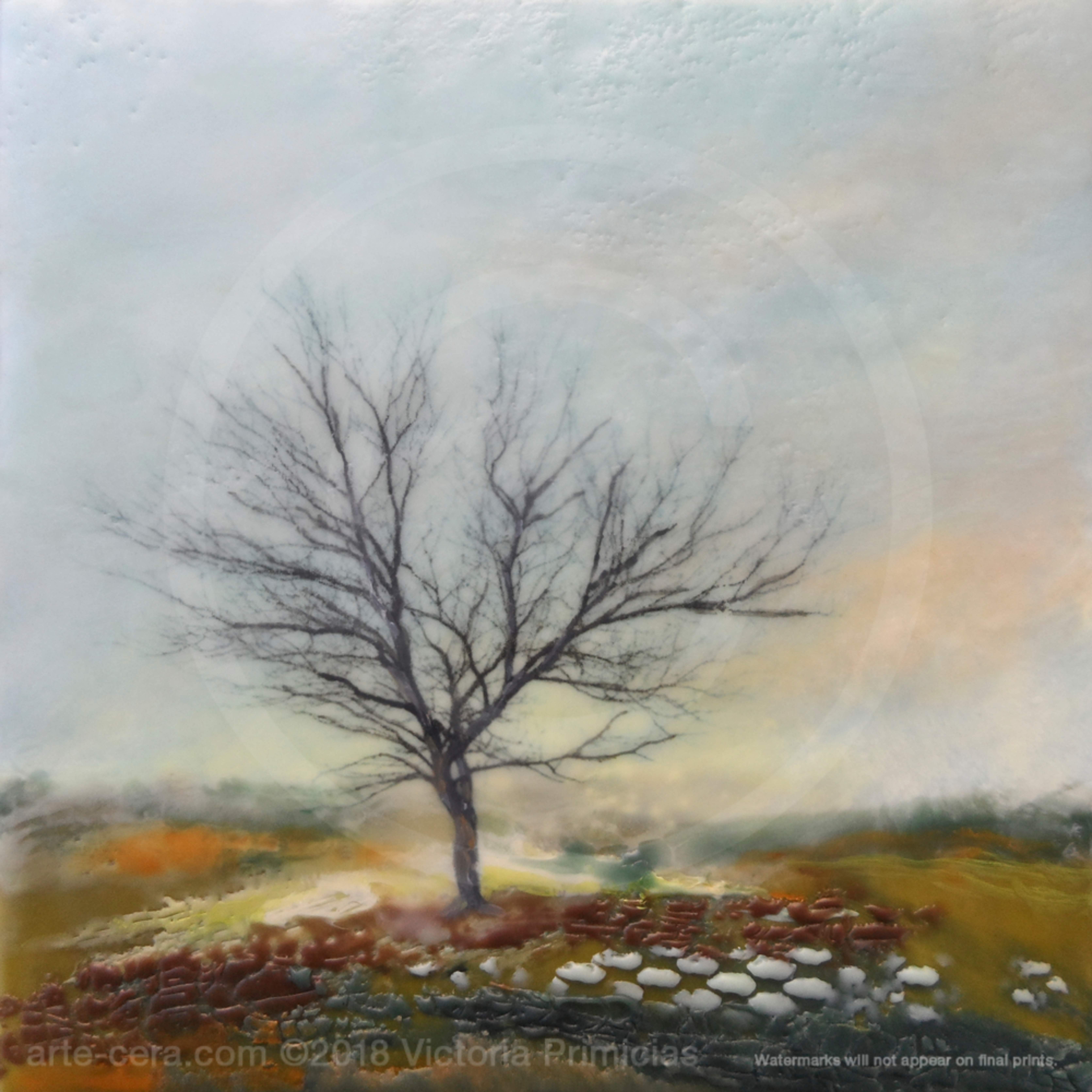 Silent Encore Tree Painting Art Prints For Home Decor