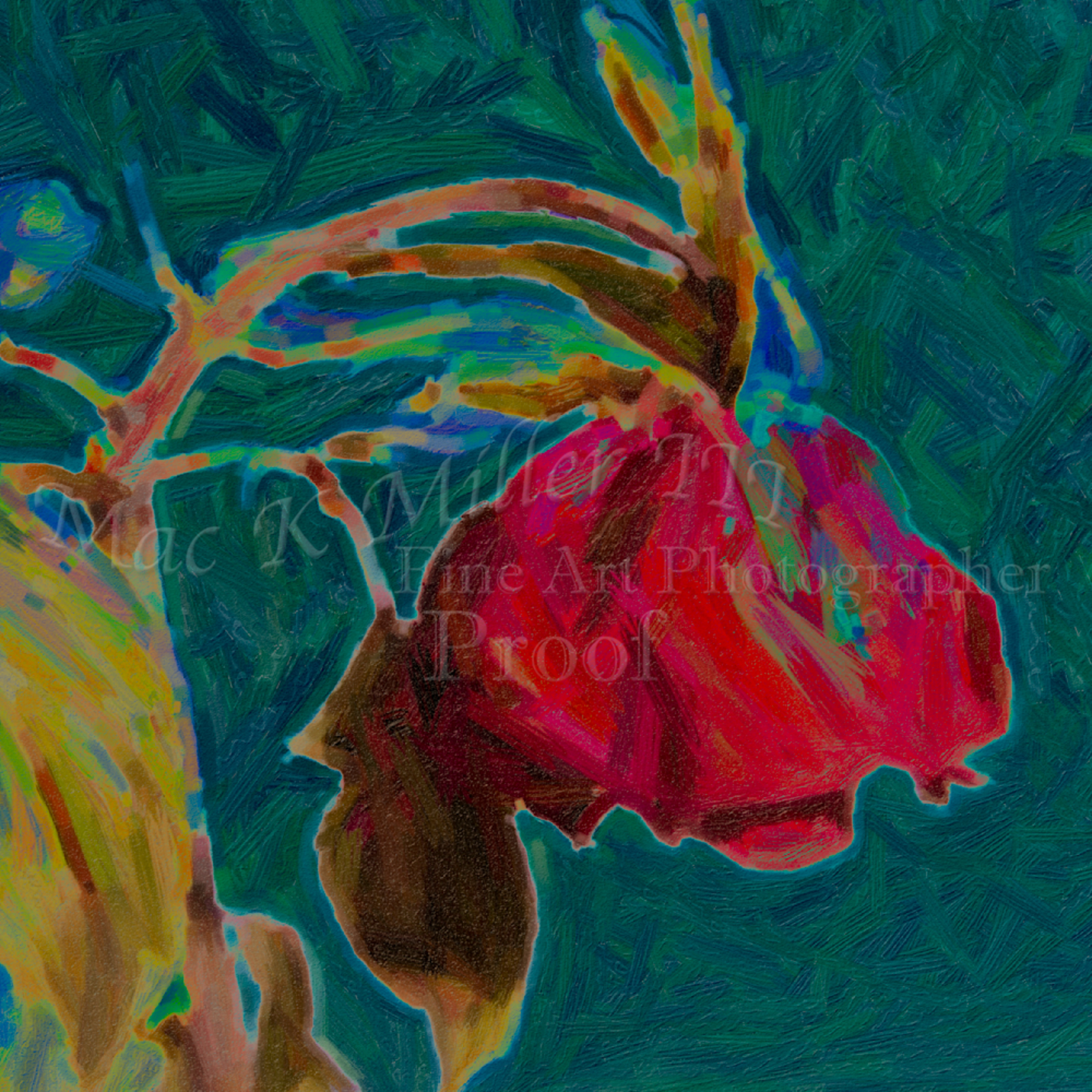 Dead Red Rose Painting Wall Art 22