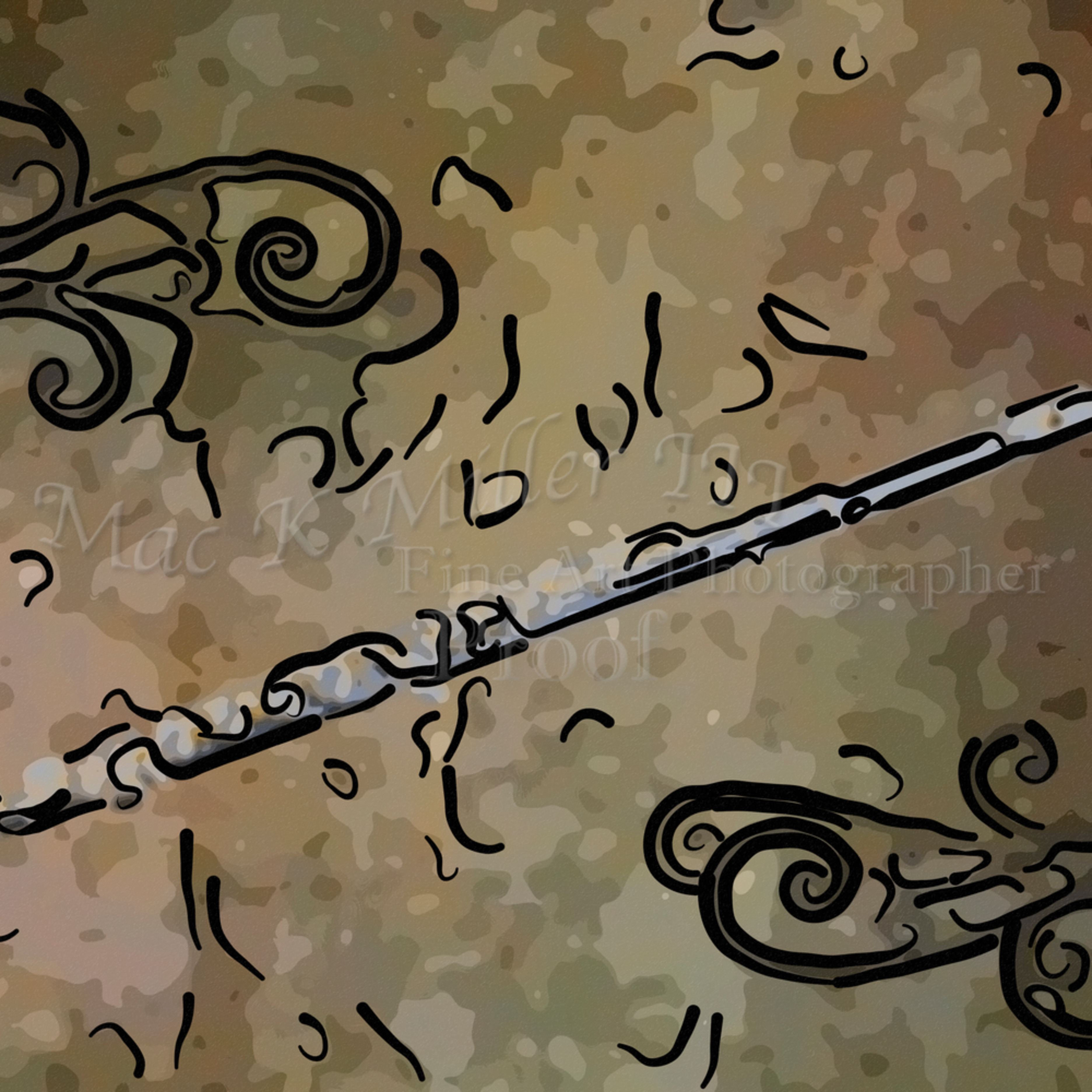 Flute Painting Wall Art 8001 317