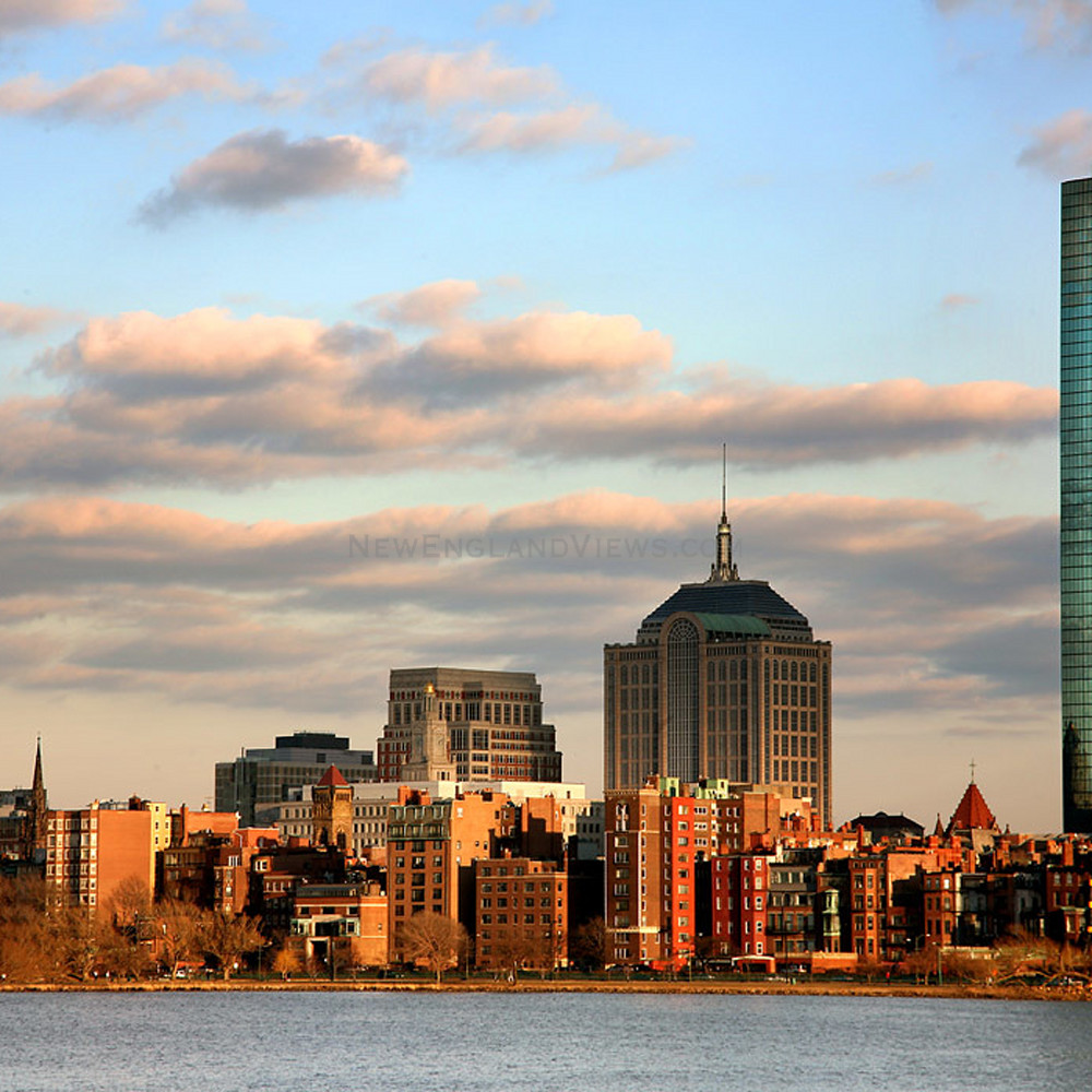 Boston skyline sunset back bay hancock tower sgzrth