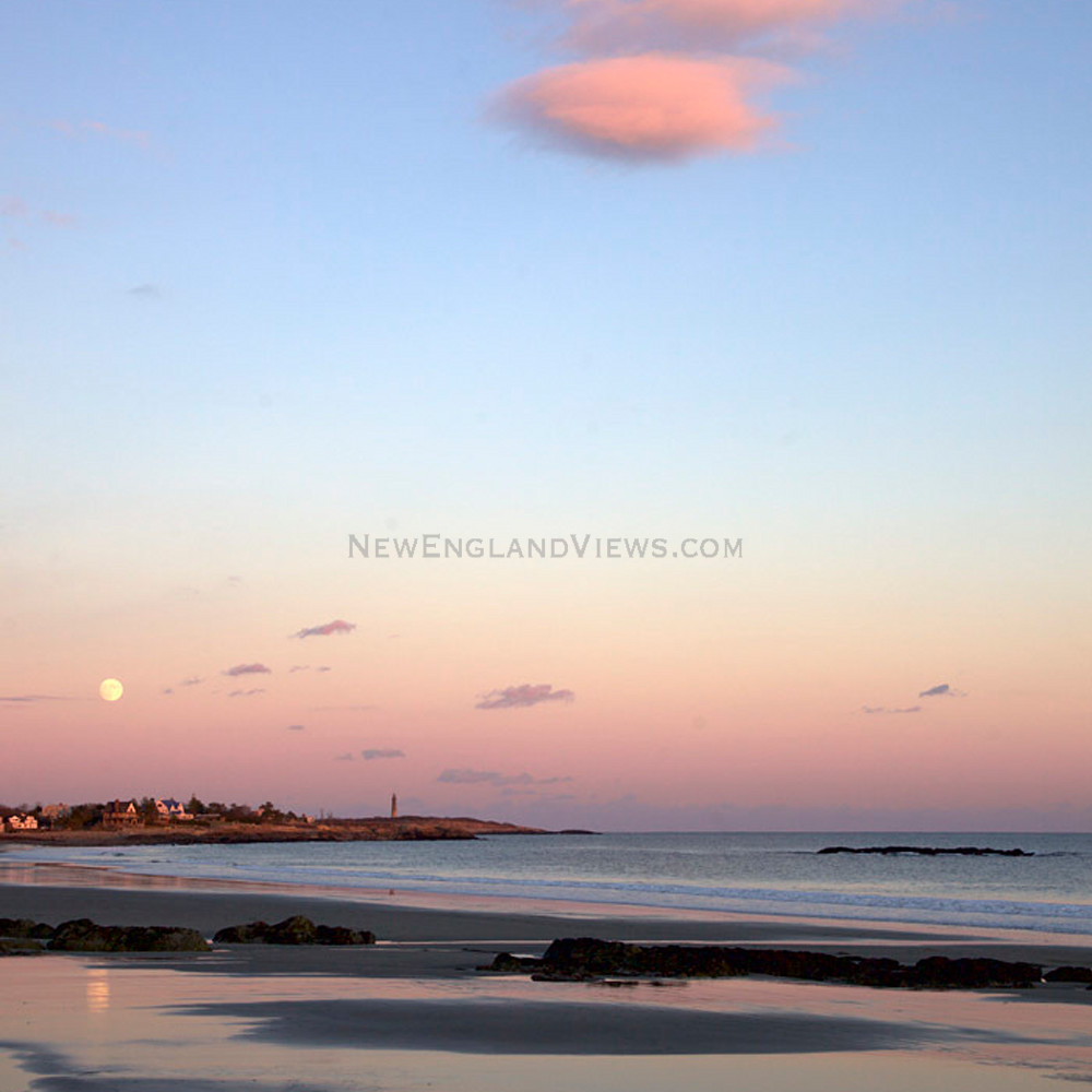Pink cloud full moon lighthouse beach rockport acgty4