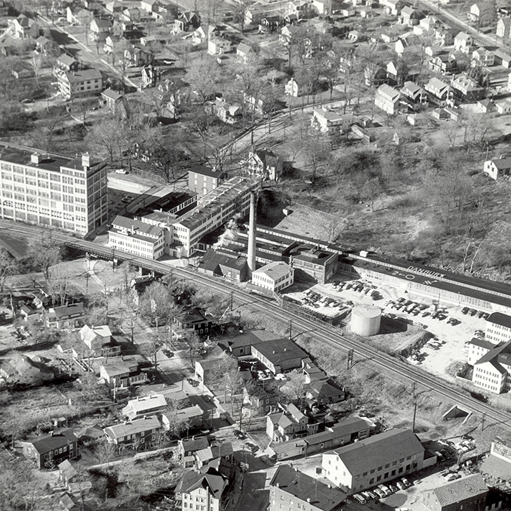 The Mallory Hat Factory Aerial View