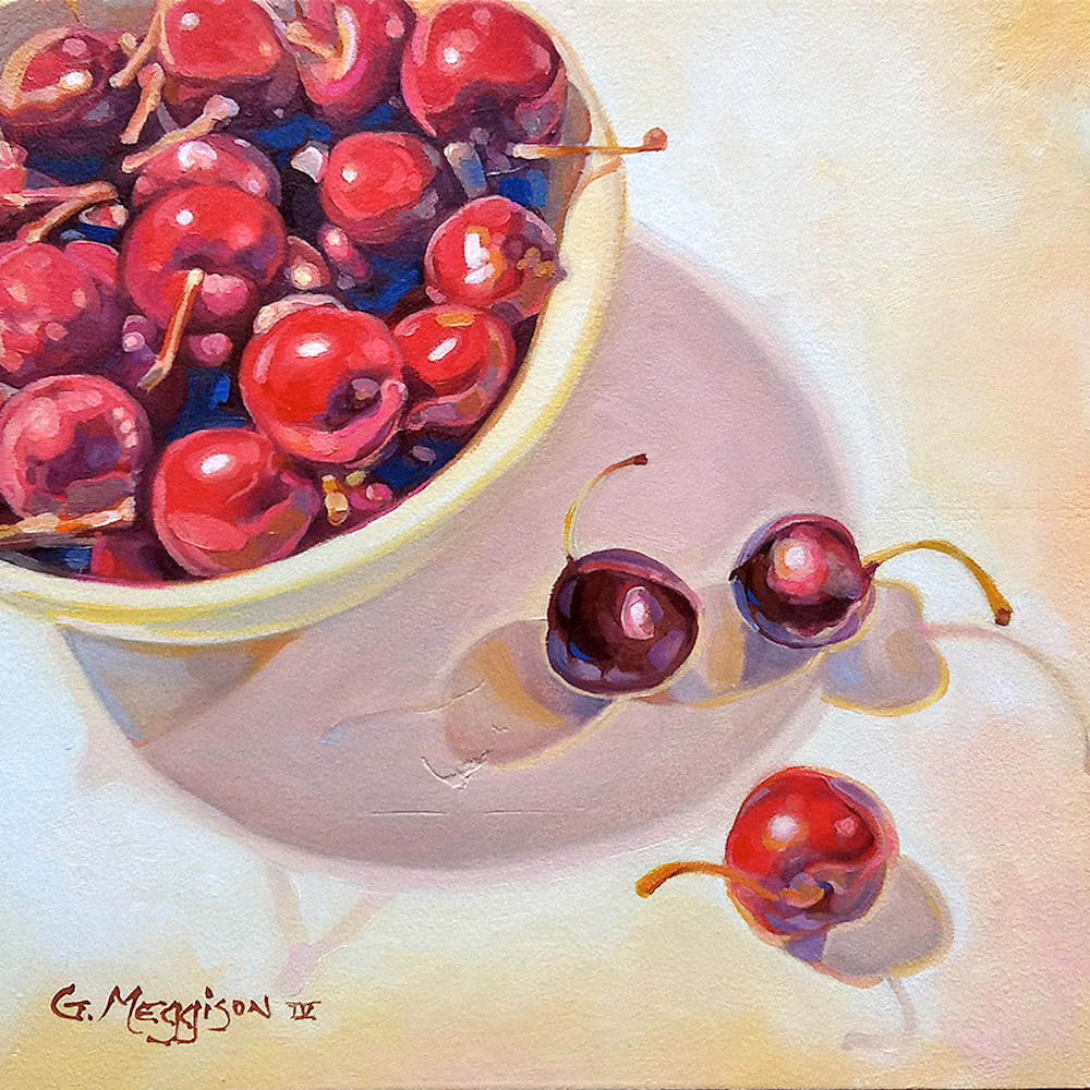 Life is a bowl of cherries 8 x8 oil g.meggisoniv yg8dz5