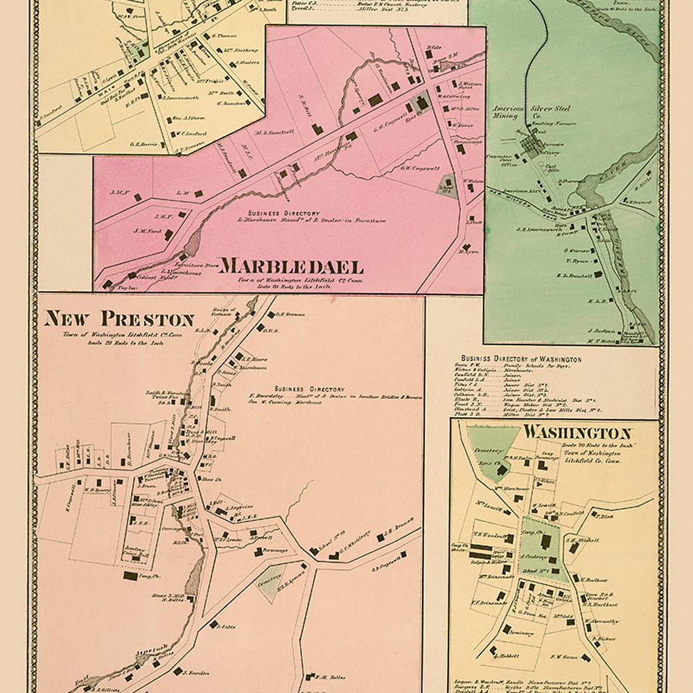 Map of New Preston, Connecticut