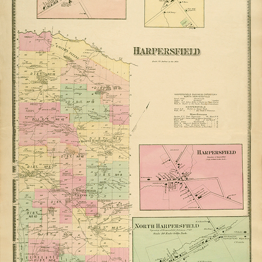 Map of Harpersfield