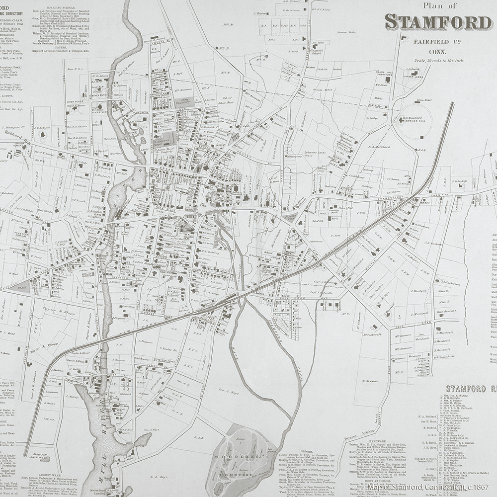 Map of Stamford, CT