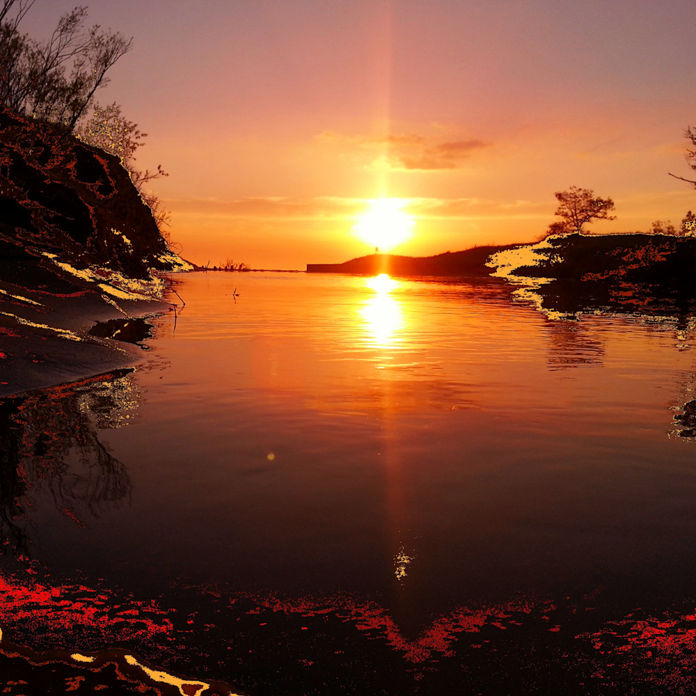 Sunset lake michigan bcxkcu