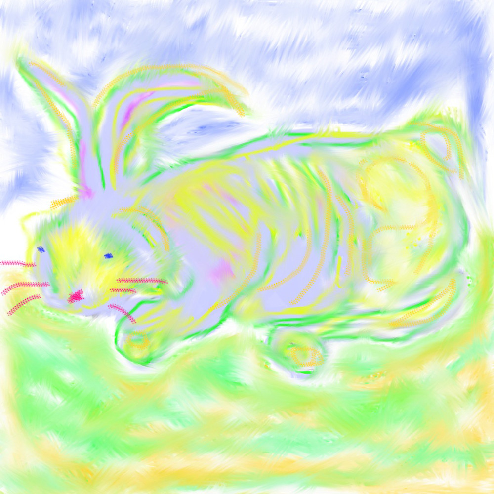 Pam white rabbit arboia