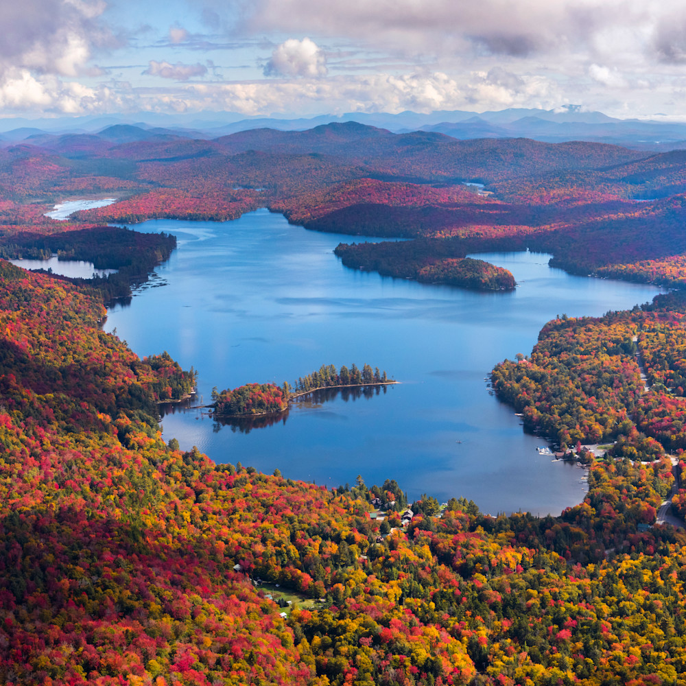 Big Moose Lake Fall Aerial Photography Art Kurt Gardner Photography