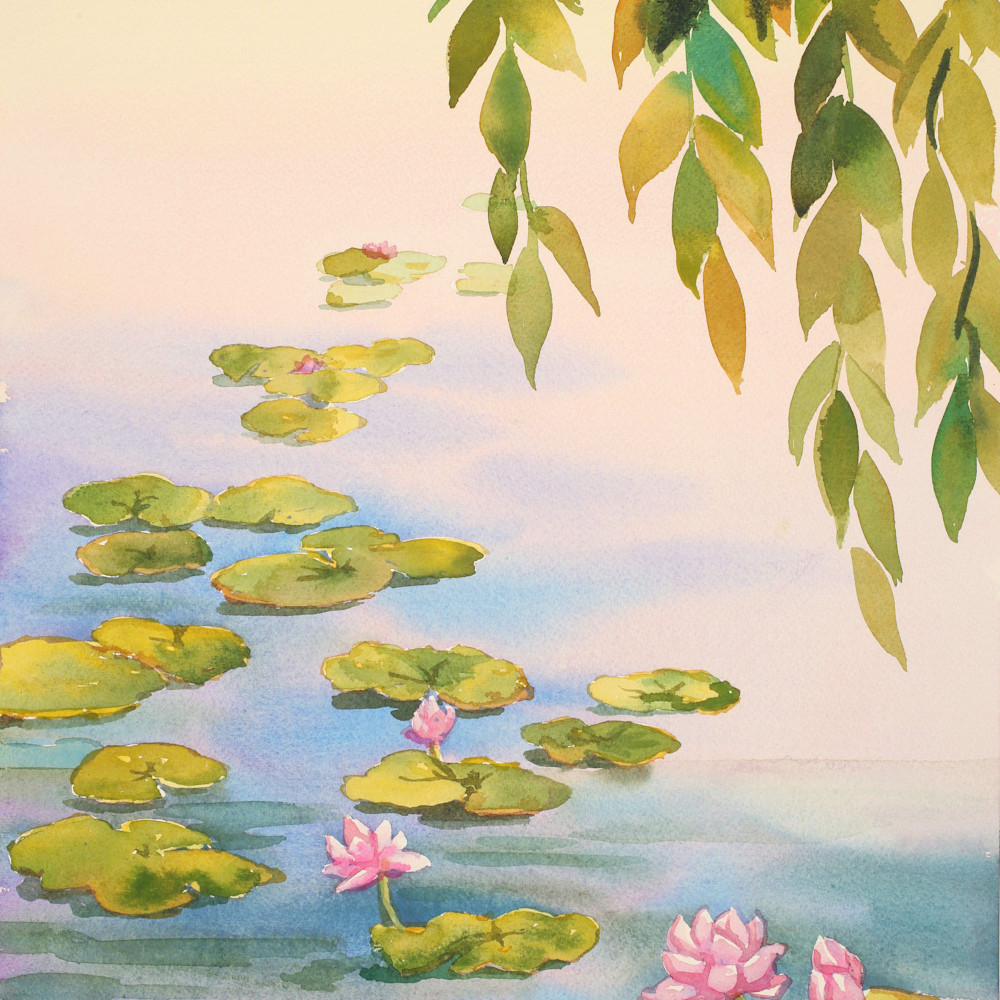 Serene lily pond 12 22 x 16 22 archive print cyez5f