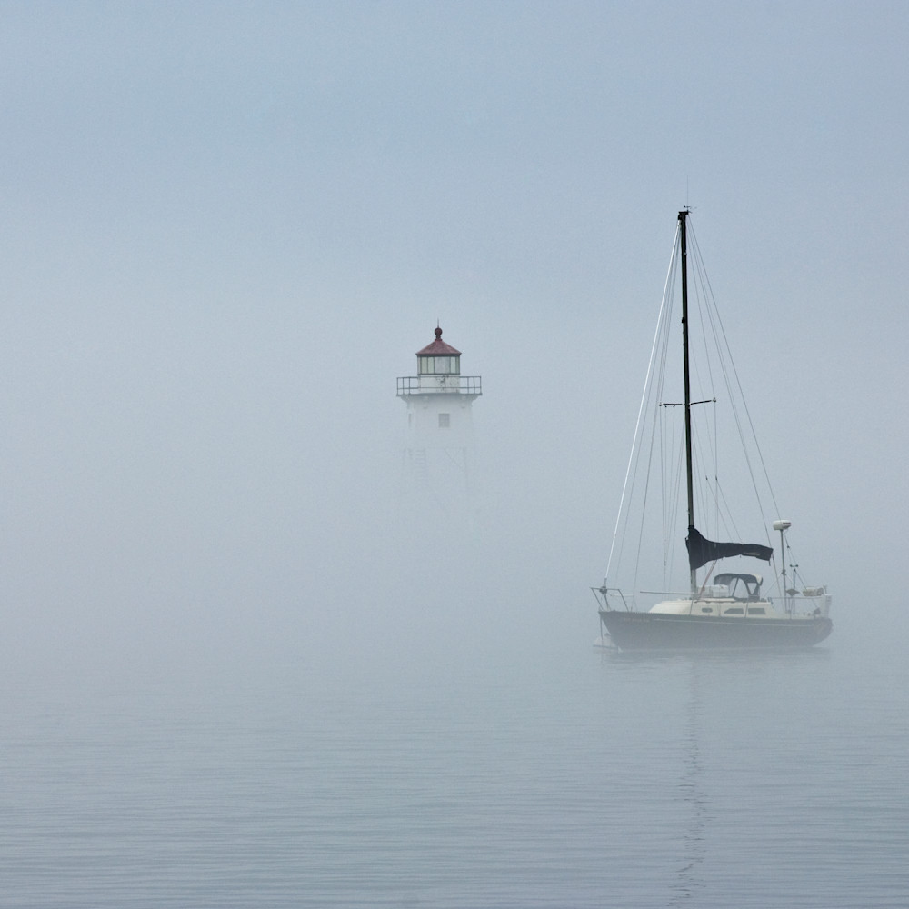 Dp375 grand marais harbor in fog blpk44