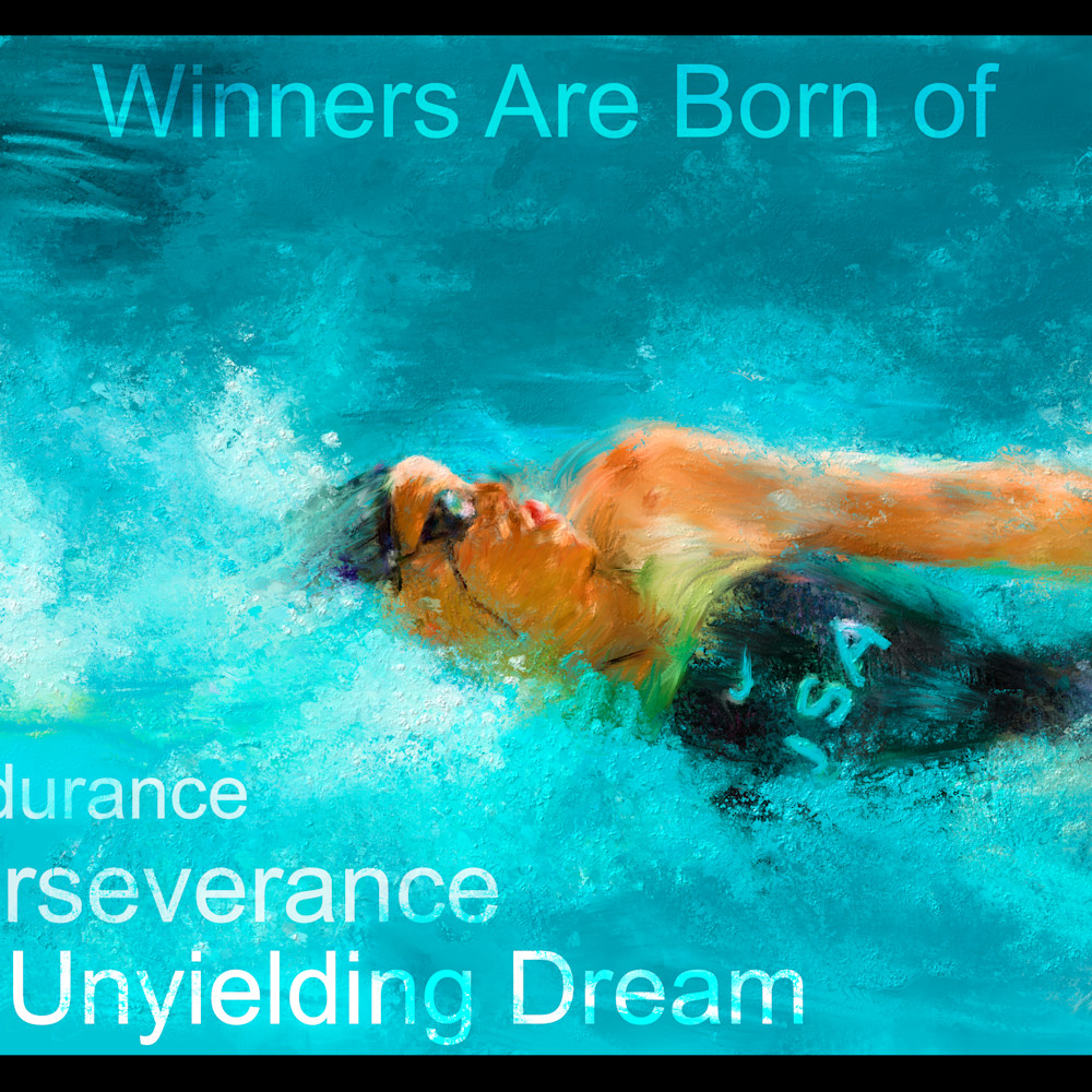 Swimming to victory poster36x24 exvnl7