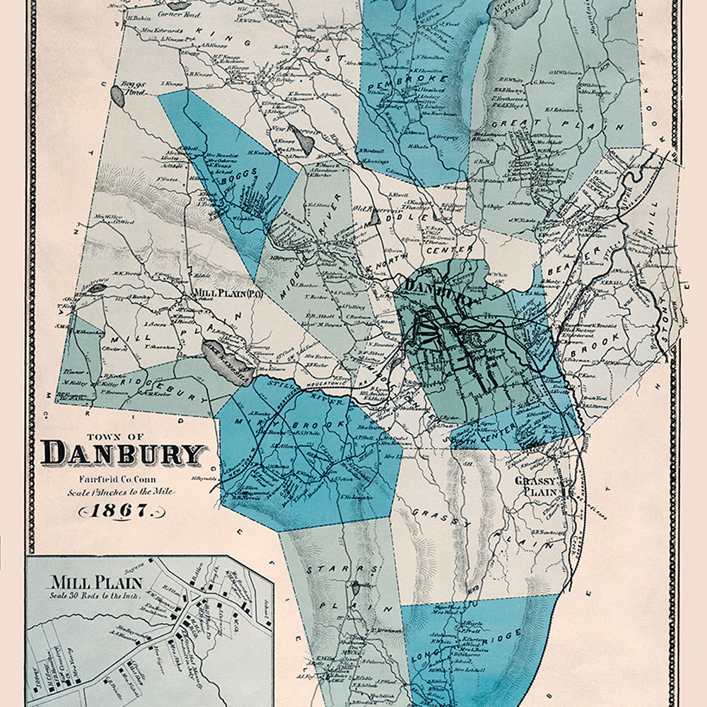 Map of Danbury Connecticut