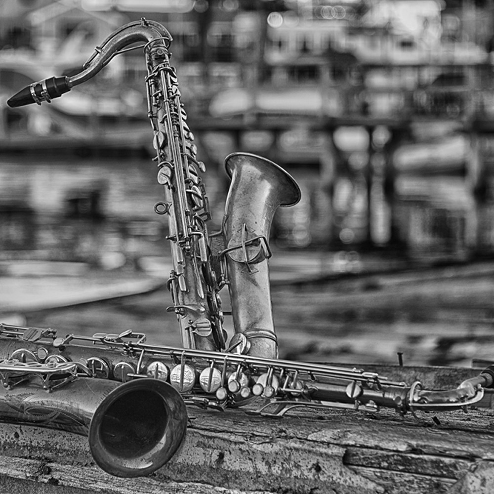 At the waterfront   saxophones bw u5uzu4