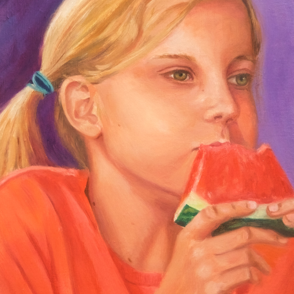 Lauren eating watermelon xyhrth
