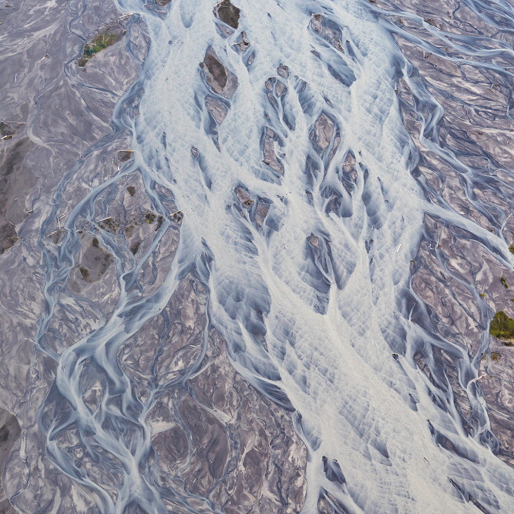 Glacial river flow from the air 1 vjda6h