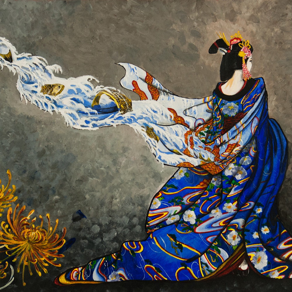 Painted kimono lg cqnqbx