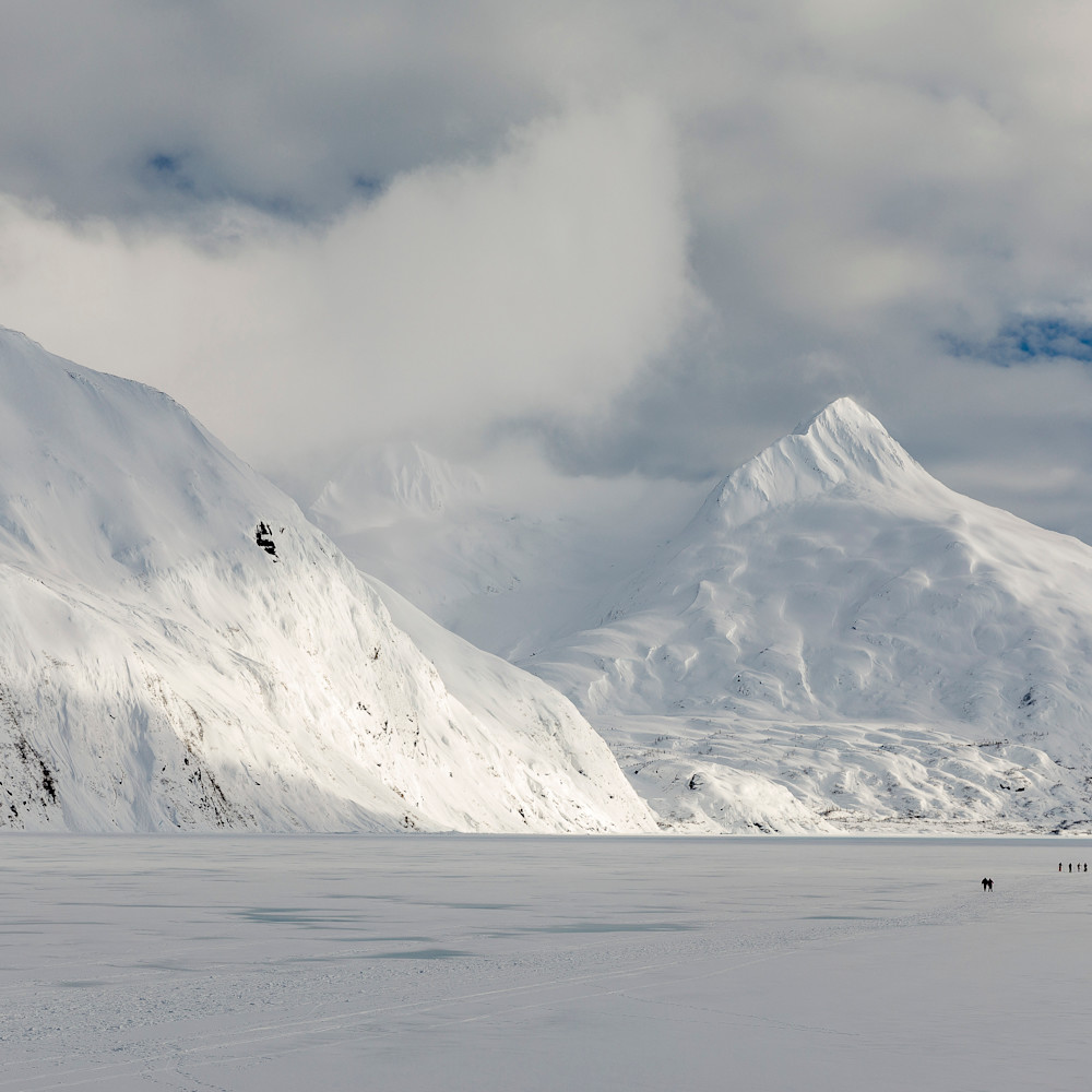 Hikers make the trek to Portage Glacier on Portage Lake in ...