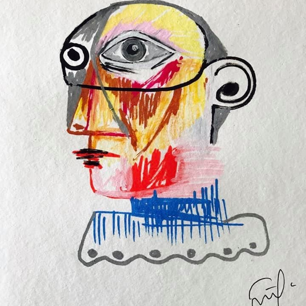 Picasso drawing simon cruz wetpaintnyc gallery sdqte1
