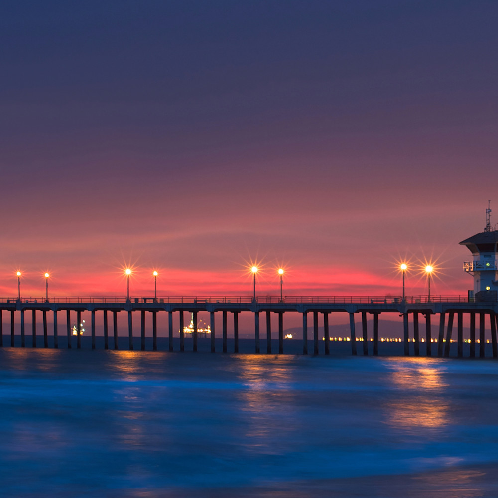 Huntington beach california sunset panorama nevcu8